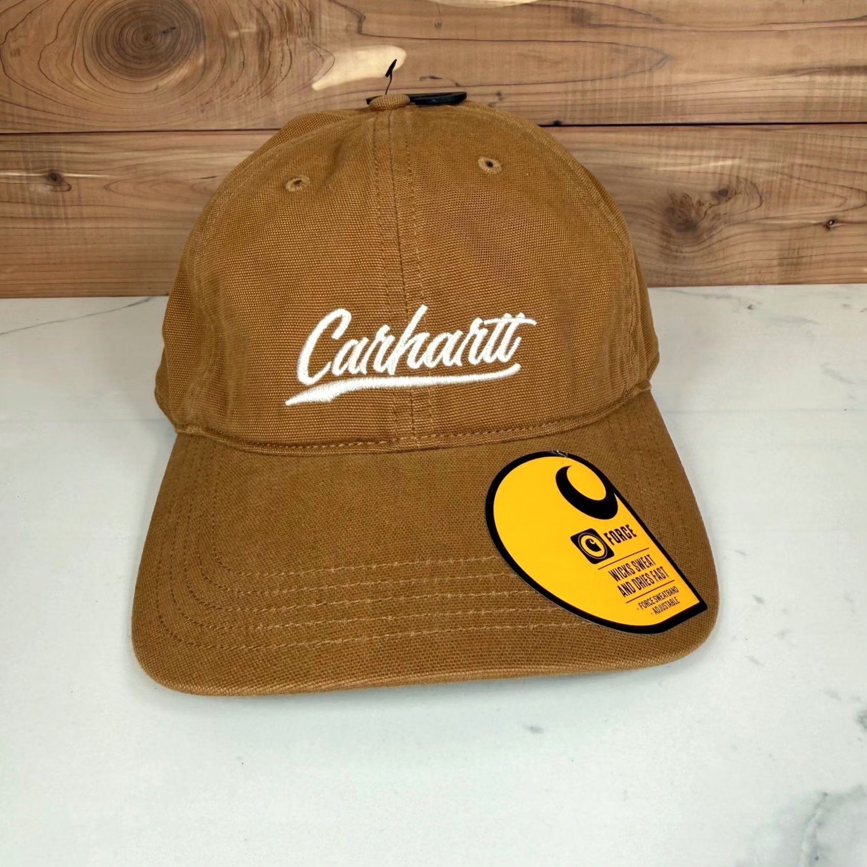 Carhartt Carhartt Canvas Script Graphic Cap Brown Womens One Size AH5247W Adjustable Cap Size ONE SIZE - 2 Thumbnail