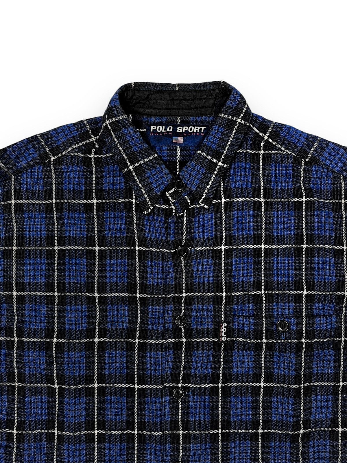Polo Ralph Lauren Polo Sport Blue Plaid Barlow Vintage Wool Flannel Size US L / EU 52-54 / 3 - 2 Thumbnail