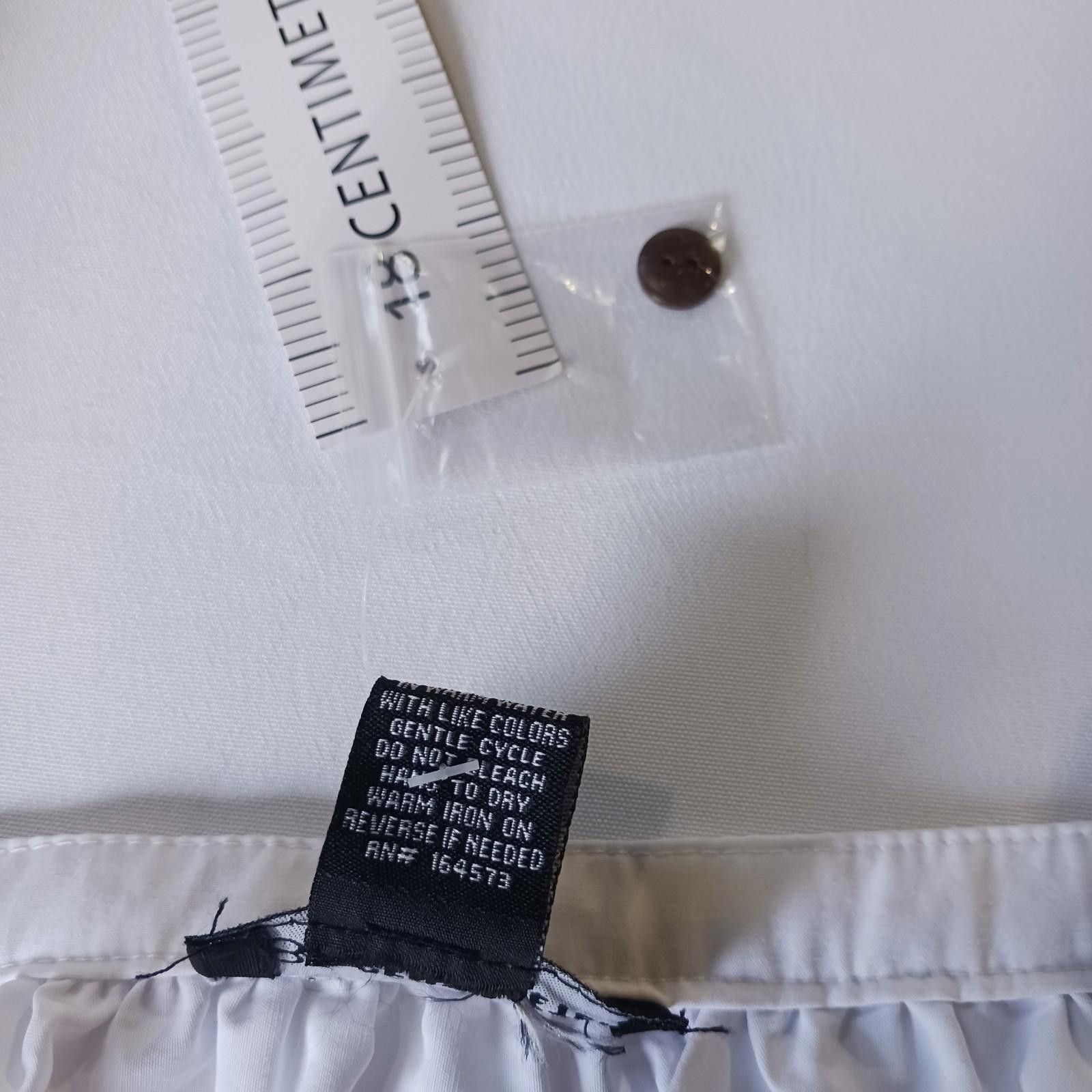 Other 18 Centimeters Women L White Button Front Square Neck Dress Size L / US 10 / IT 46 - 4 Thumbnail