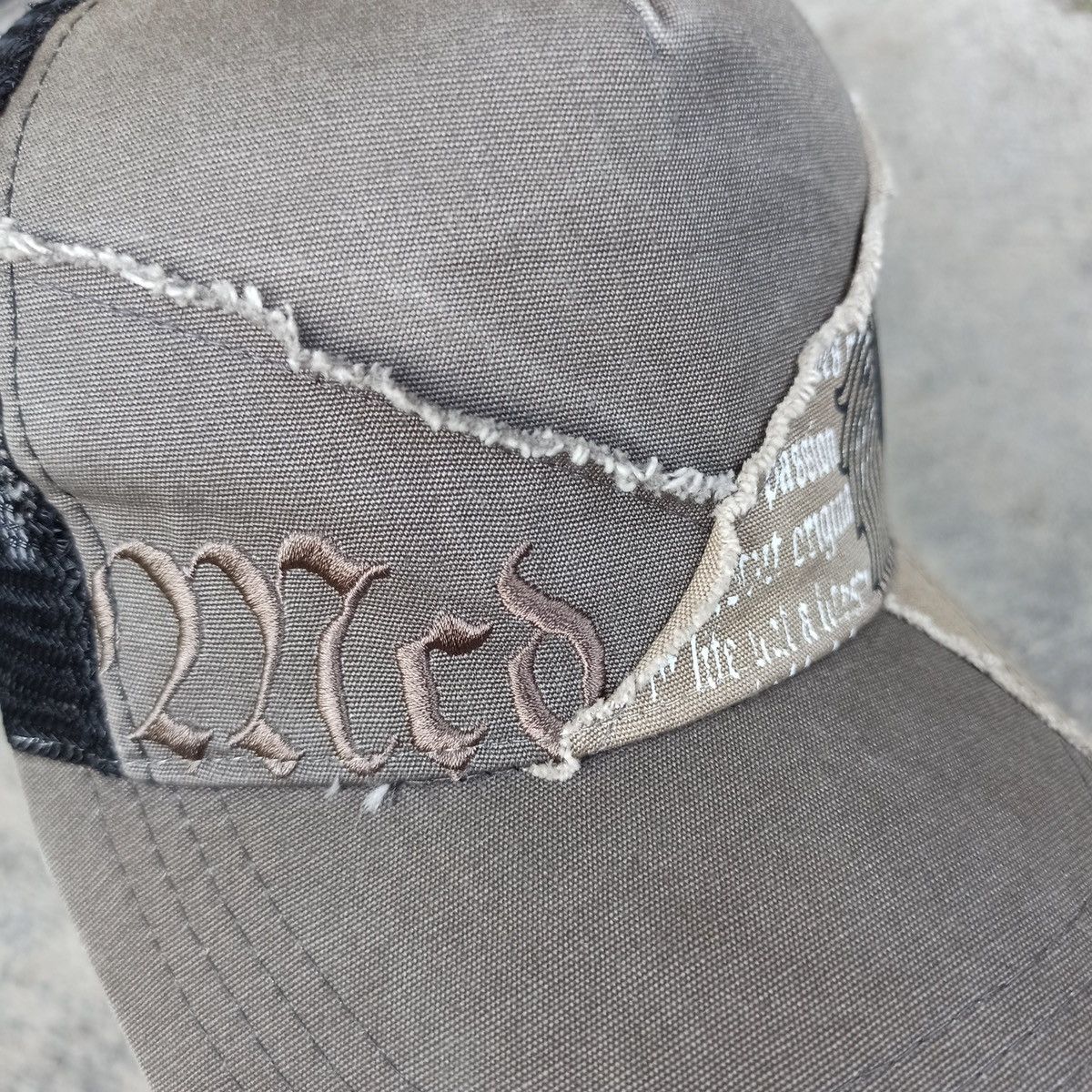 14th Addiction SICK,, patchwork and distressed trucker hat Size ONE SIZE - 7 Thumbnail