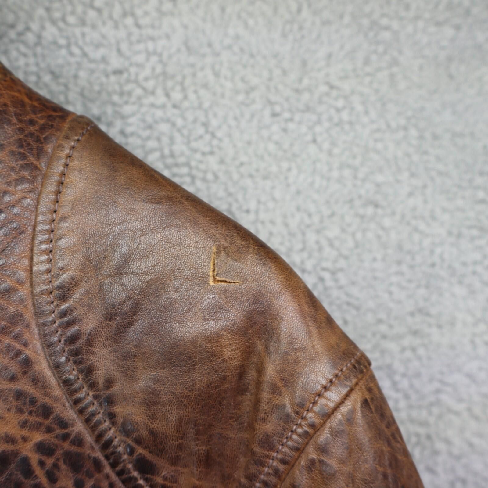 Other BS Leather Jacket Men Large Bomber Snap Textured MSRP $398 Size US L / EU 52-54 / 3 - 9 Thumbnail