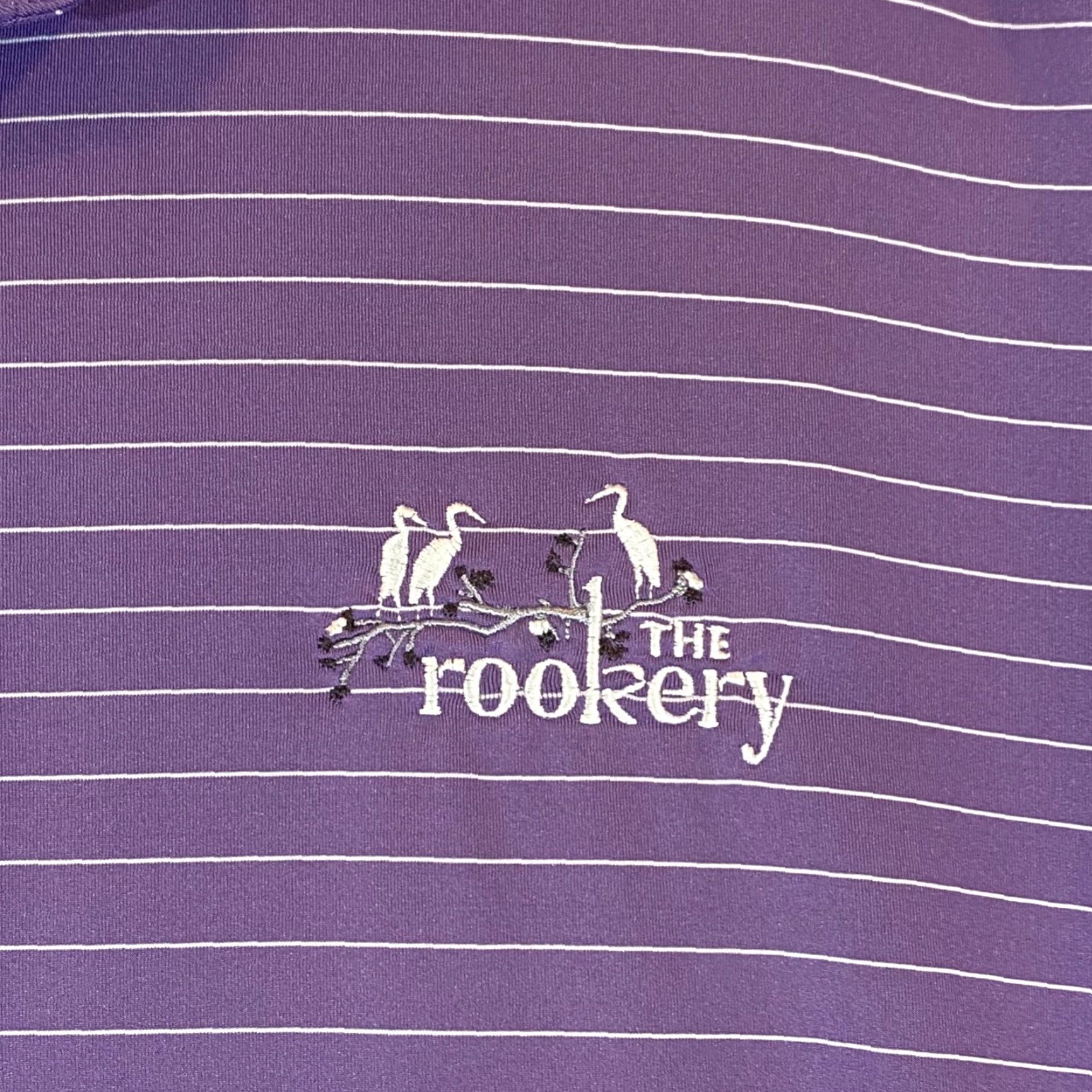 Footjoy FootJoy Polo Mens XL Purple Striped Performance Golf Shirt S/S The Rookery DE Mens XL Purple Striped Polo Golf Shirt Size US XL / EU 56 / 4 - 3 Thumbnail