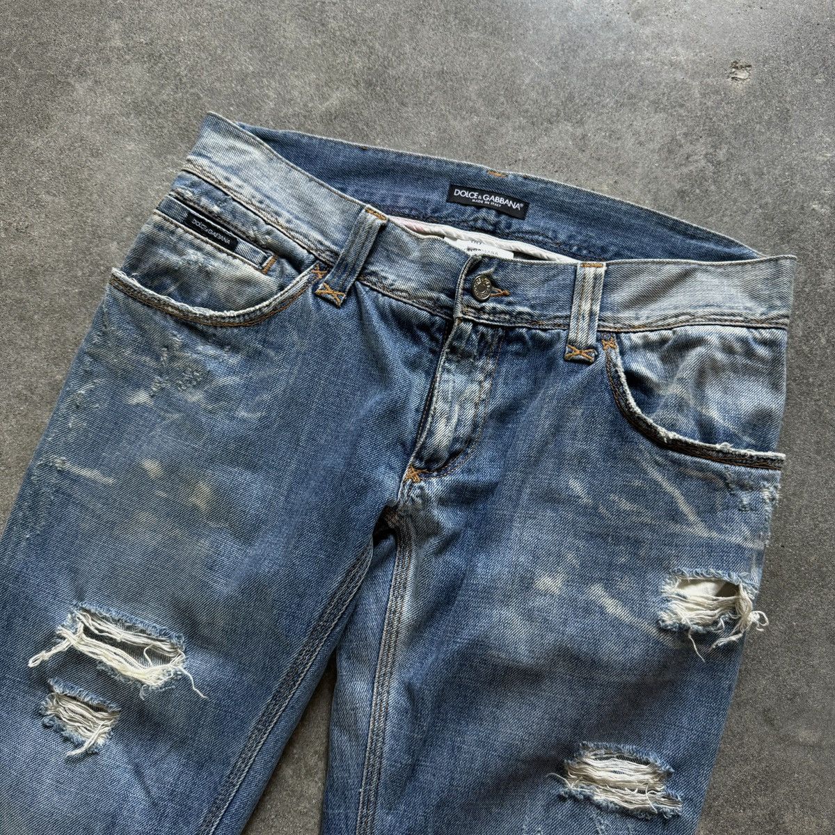 Dolce & Gabbana Dolce & Gabbana Vintage Distressed Crash Denim Size US 34 / EU 50 - 3 Thumbnail