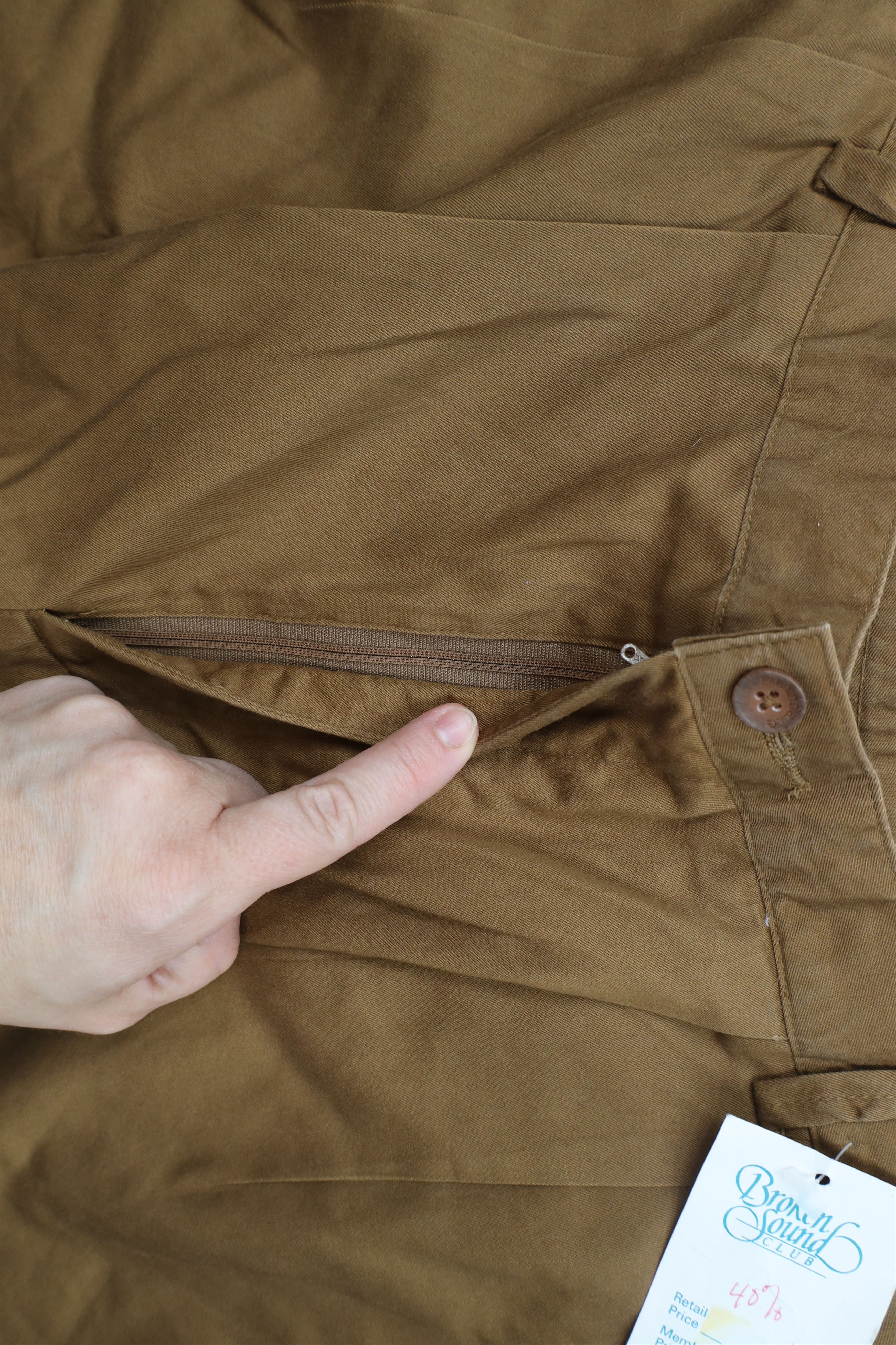 Vintage Deadstock Vintage 90s Streetwear Chino Shorts Brown Cotton Size 36" / US 14 / IT 50 - 6 Thumbnail