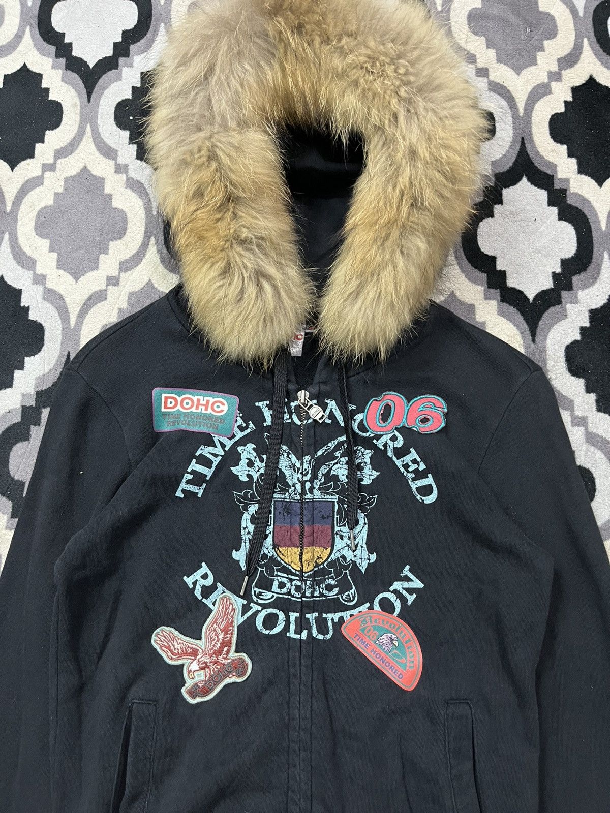 Isamu Katayama Backlash Vintage dohc black faux fur hoodie Size US S / EU 44-46 / 1 - 3 Thumbnail