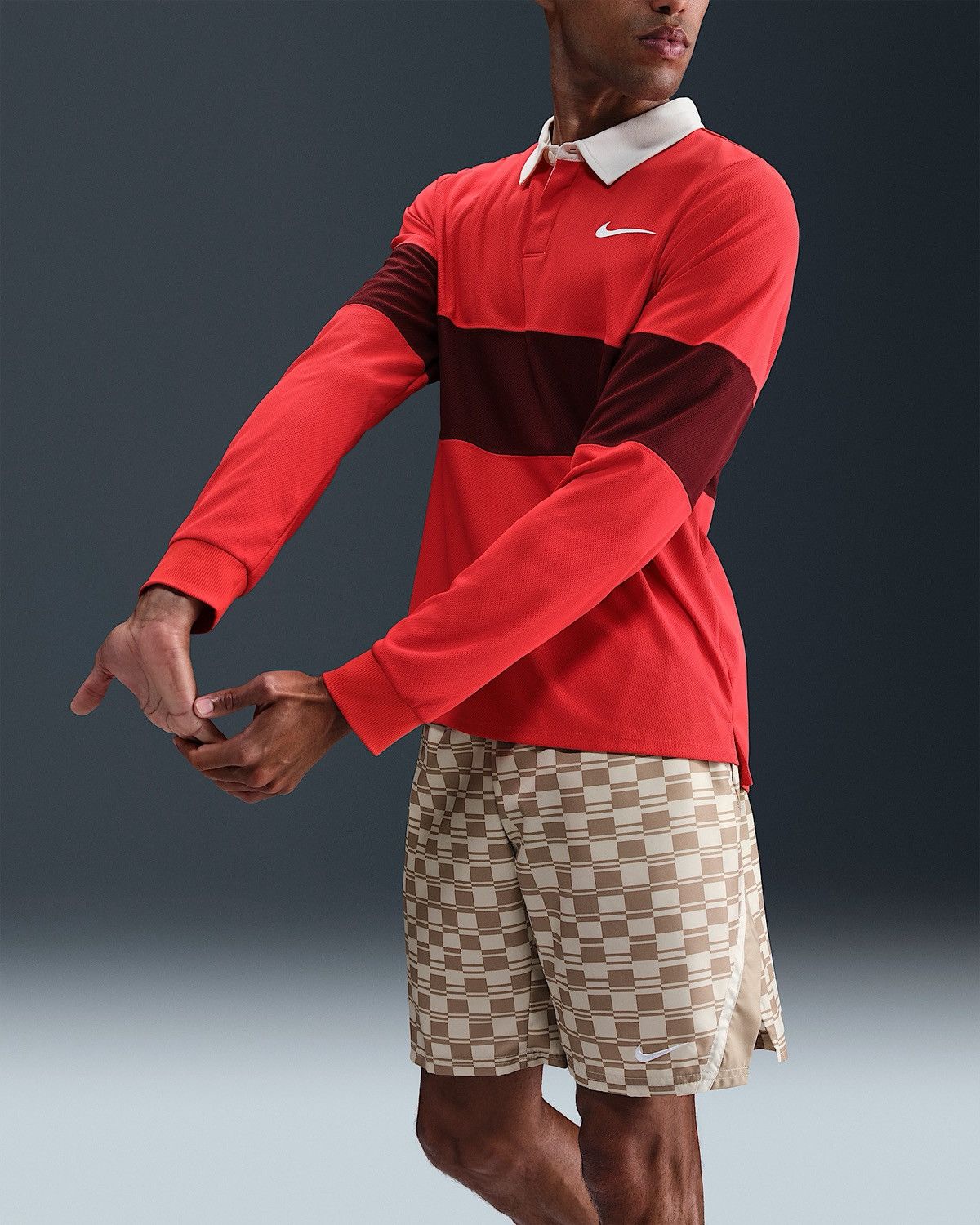 Nike Nike Slam Dri-Fit ADV Long Sleeve Polo Tennis Shirt Size US M / EU 48-50 / 2 - 3 Thumbnail