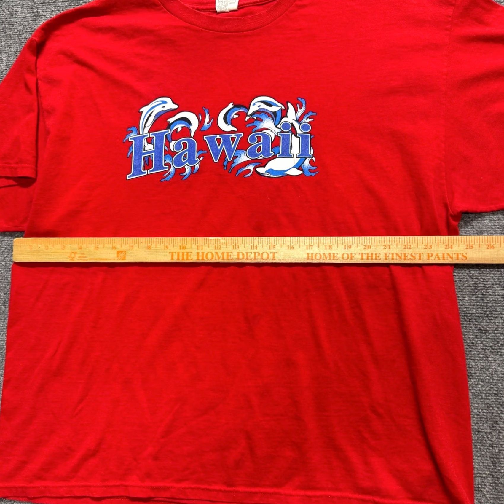 AAA AAA Hawaii T-Shirt Men 2XL Red Dolphins 100% Cotton Waves Y2K Island Size US XXL / EU 58 / 5 - 5 Thumbnail