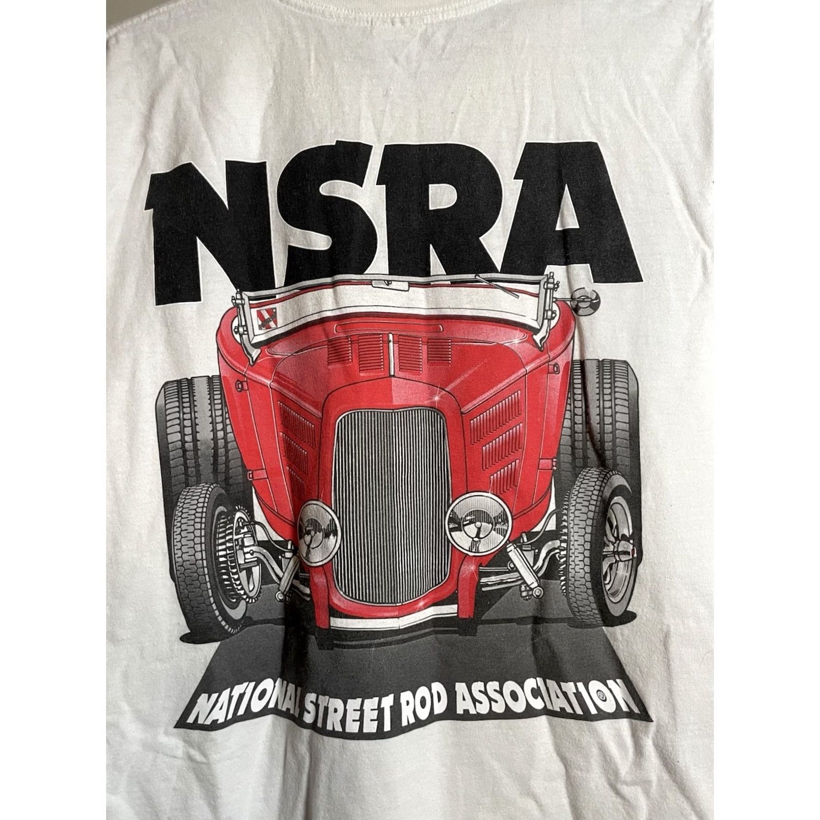 Gildan VINTAGE Street Rod Nationals Shirt Mens XL White Short Sleeve NSRA 43rd Louisville D435 Gildan T-Shirt Mens White Size US XL / EU 56 / 4 - 6 Thumbnail