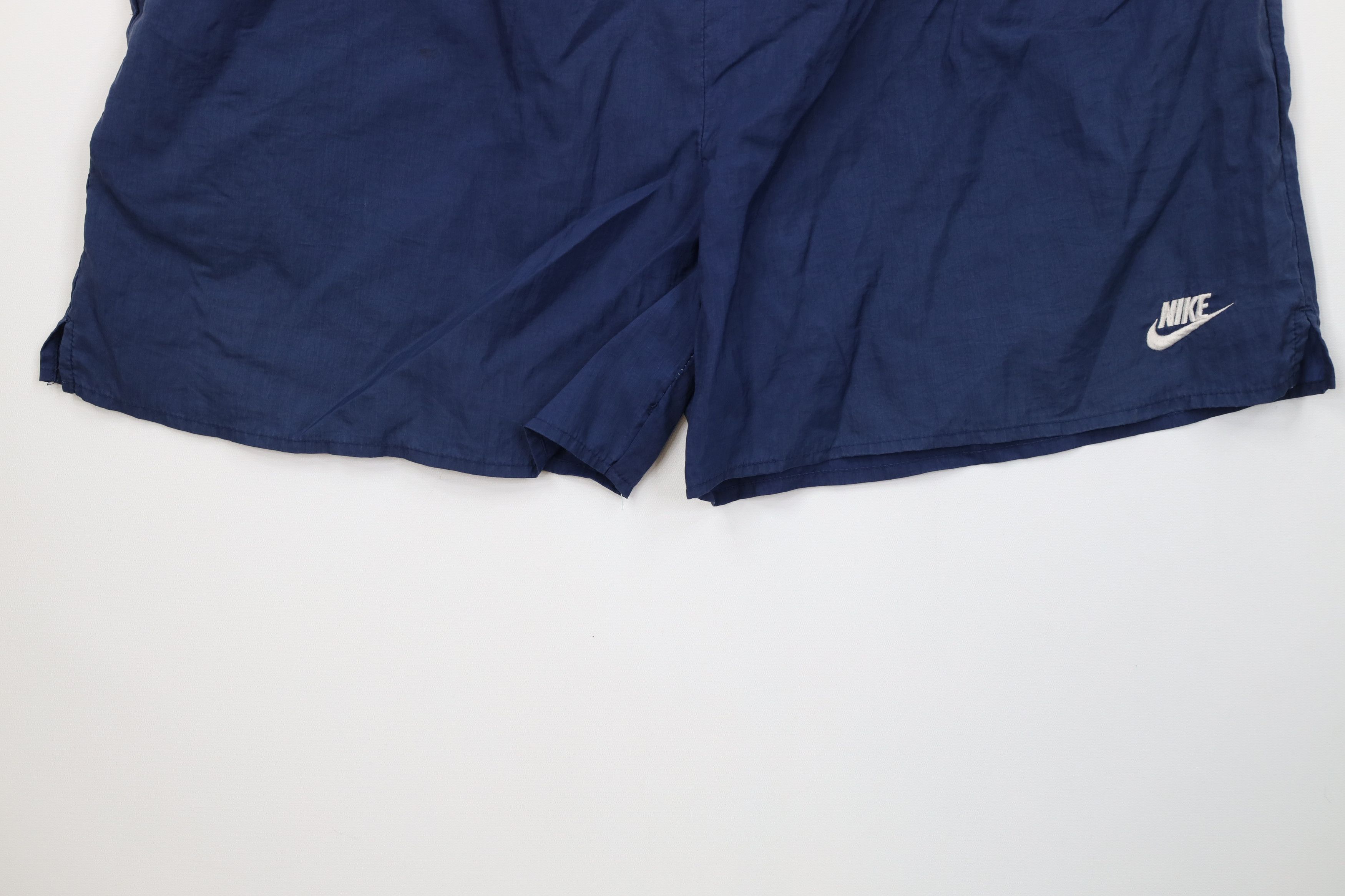 Nike Vintage 90s Nike Travis Scott Big Swoosh Lined Shorts Blue Size US 34 / EU 50 - 4 Thumbnail