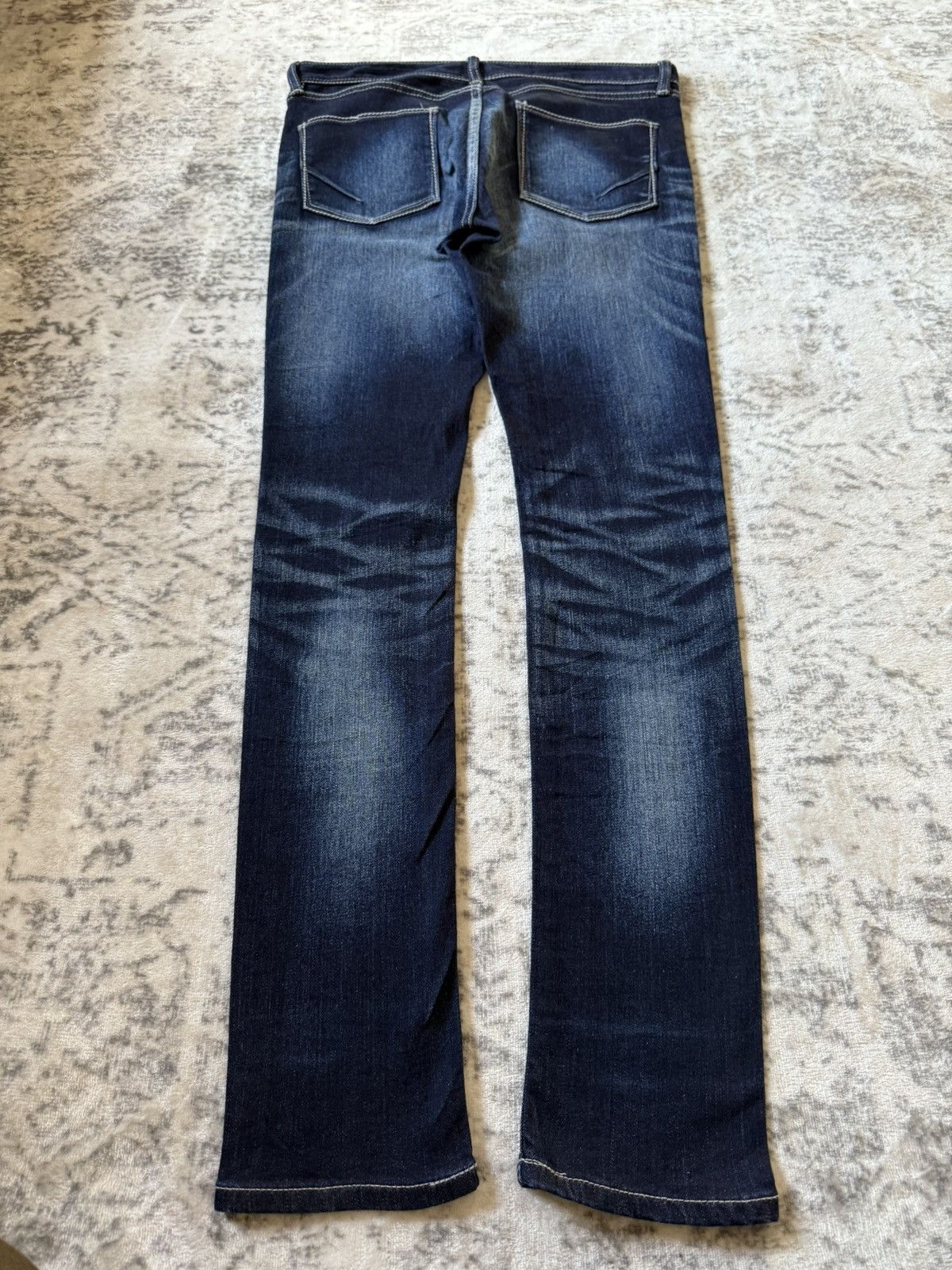 Japanese Brand Gostar De Fuga Shadow Fade Wash Whiskers Skinny Jeans Size US 29 - 2 Thumbnail