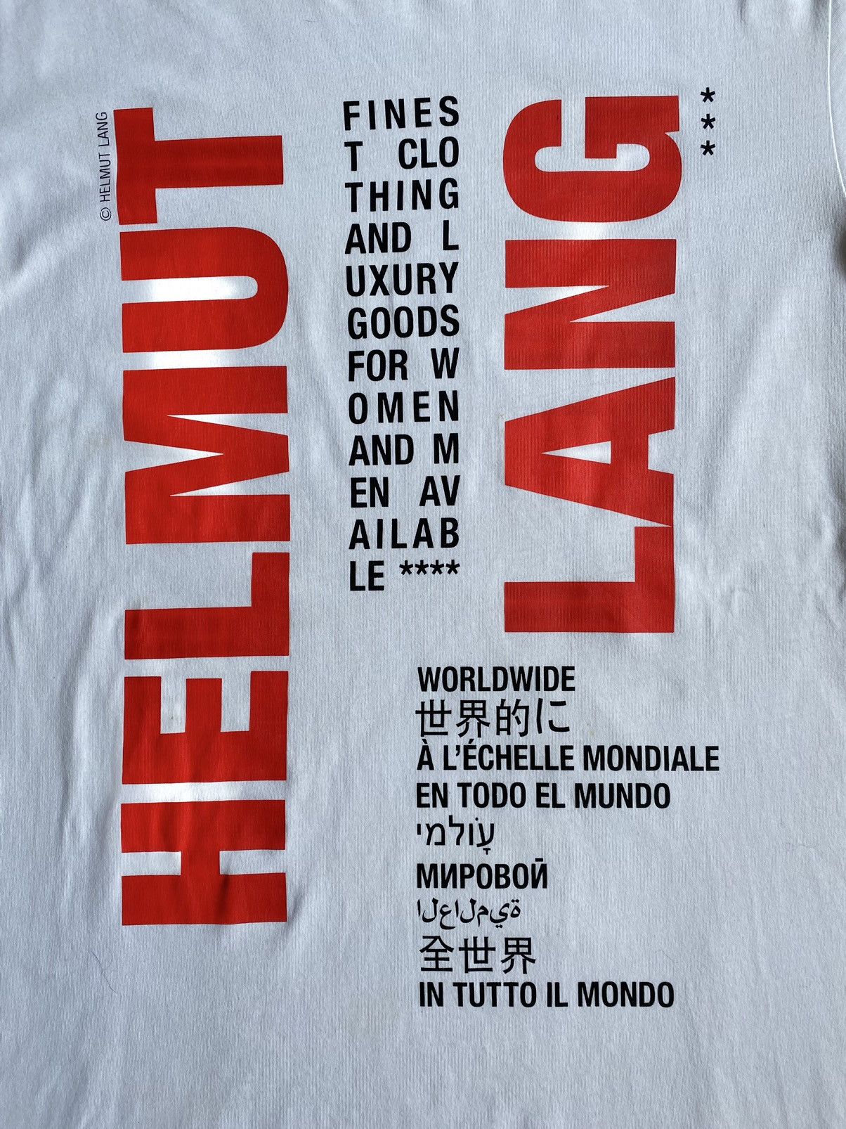 Helmut Lang Helmut Lang Worldwide T Shirt Size US M / EU 48-50 / 2 - 3 Thumbnail