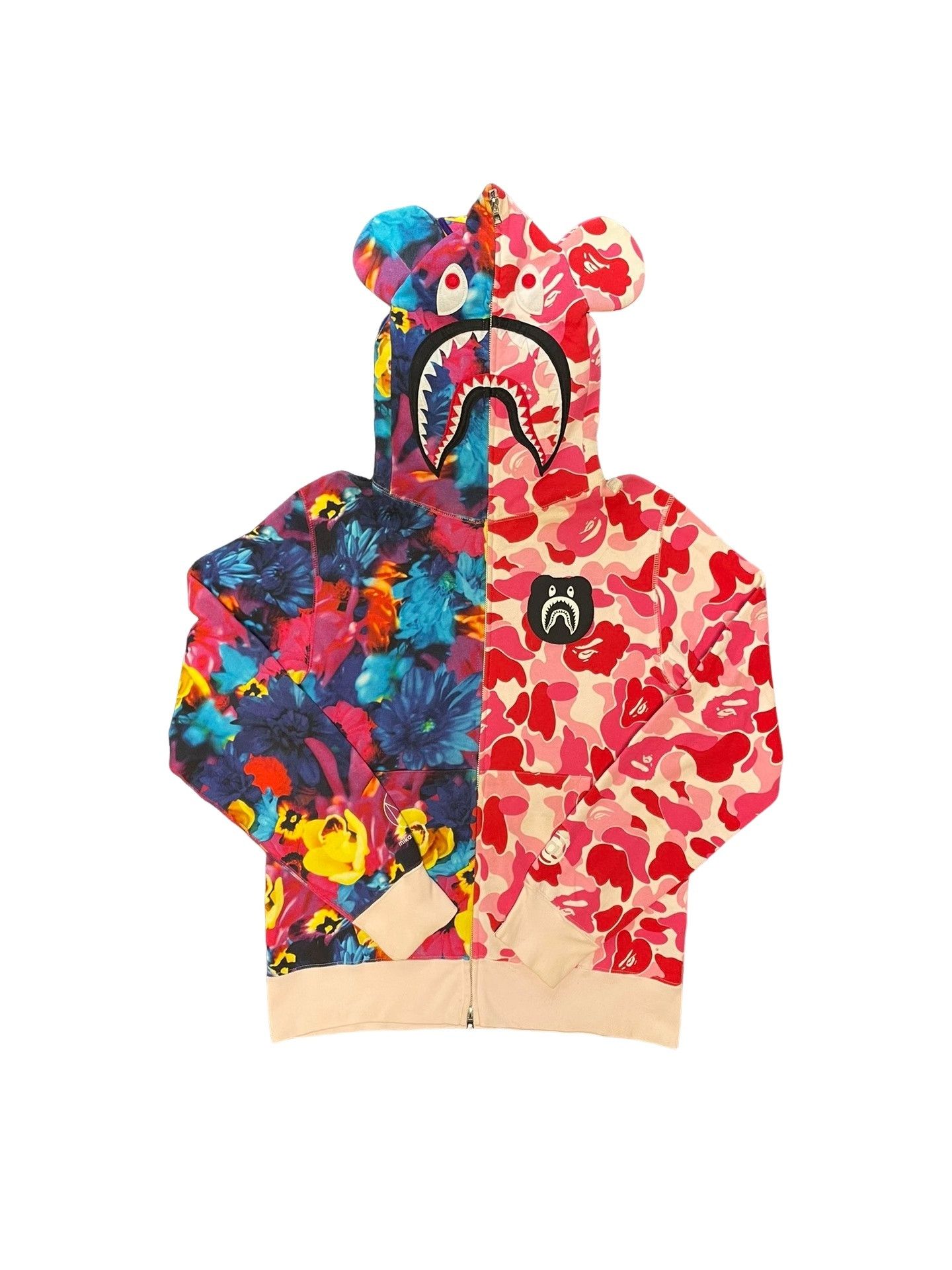Bape BAPE x Medicom Toy Floral Shark Hoodie Size L Size US L / EU 52-54 / 3 - 1 Thumbnail
