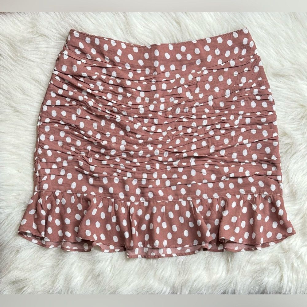 Abercrombie & Fitch Abercrombie and Fitch Mauve Pink Polka Dot Mini Skirt High Size 32" / US 10 / IT 46 - 2 Thumbnail