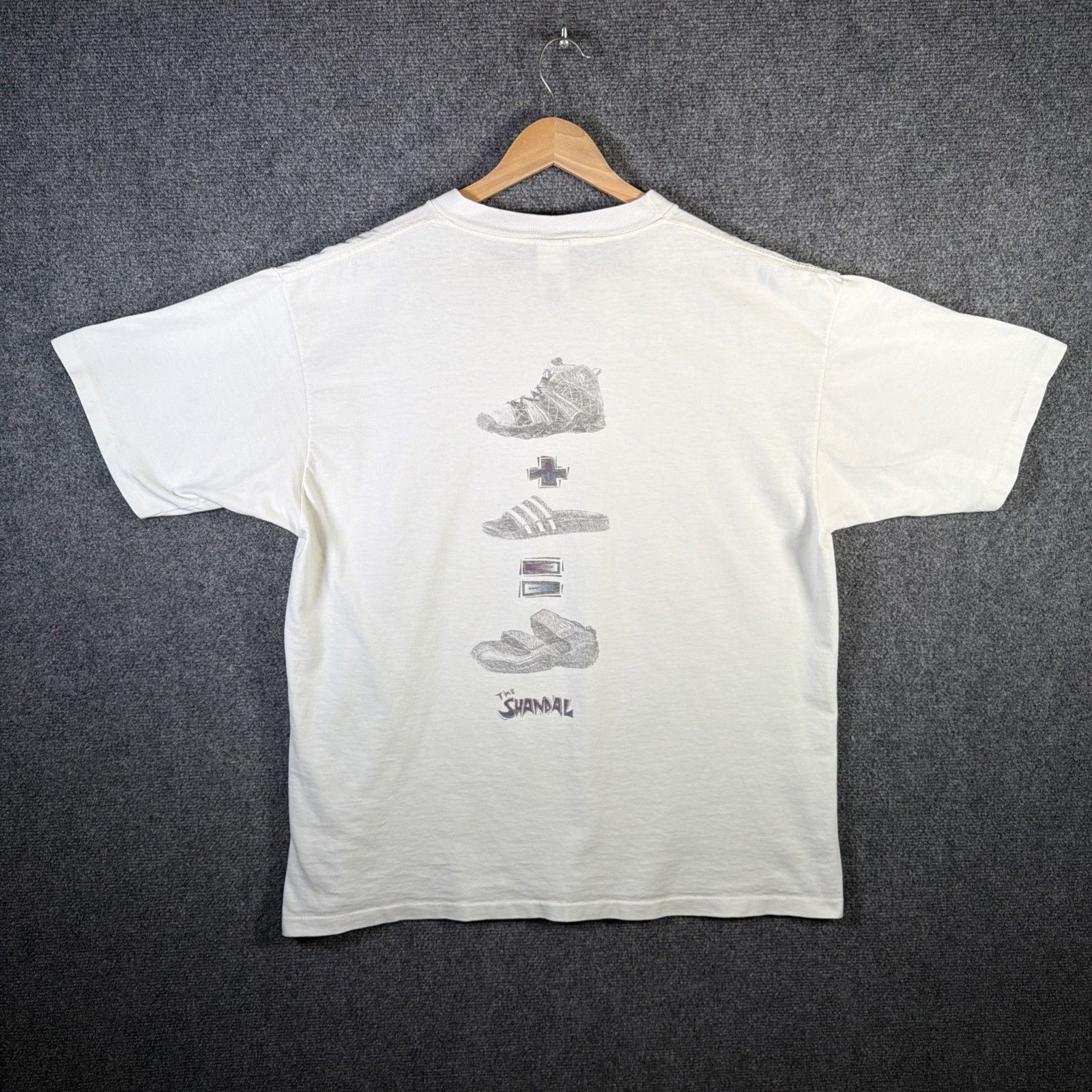 Adidas Vintage Adidas Shirt XL White 90s Sandal Shoe Sneaker ACG Size US XL / EU 56 / 4 - 2 Thumbnail