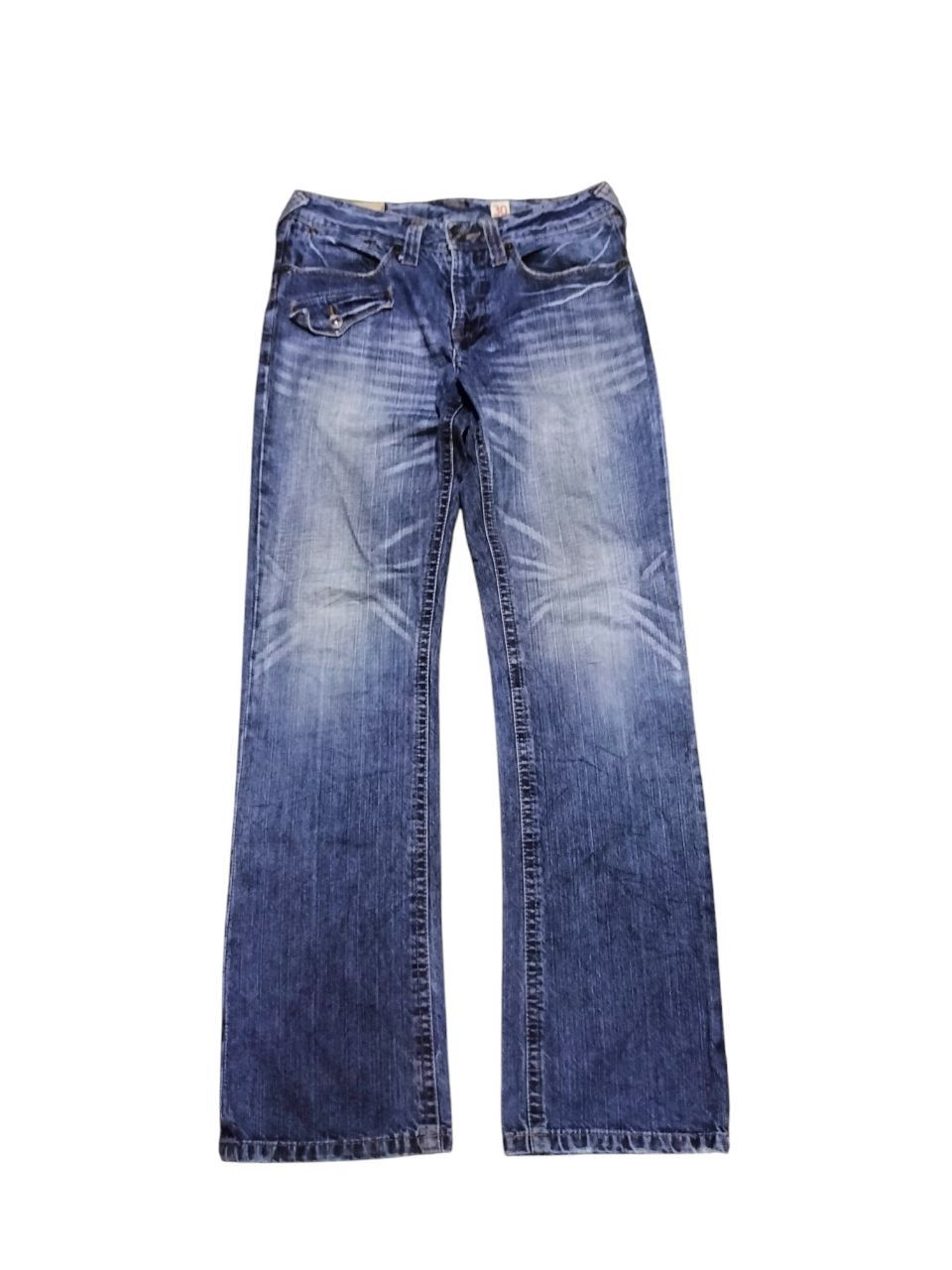 Japanese Brand RUSH HOUR side pocket straight jeans punk style i6w9 Size US 33 - 1 Thumbnail