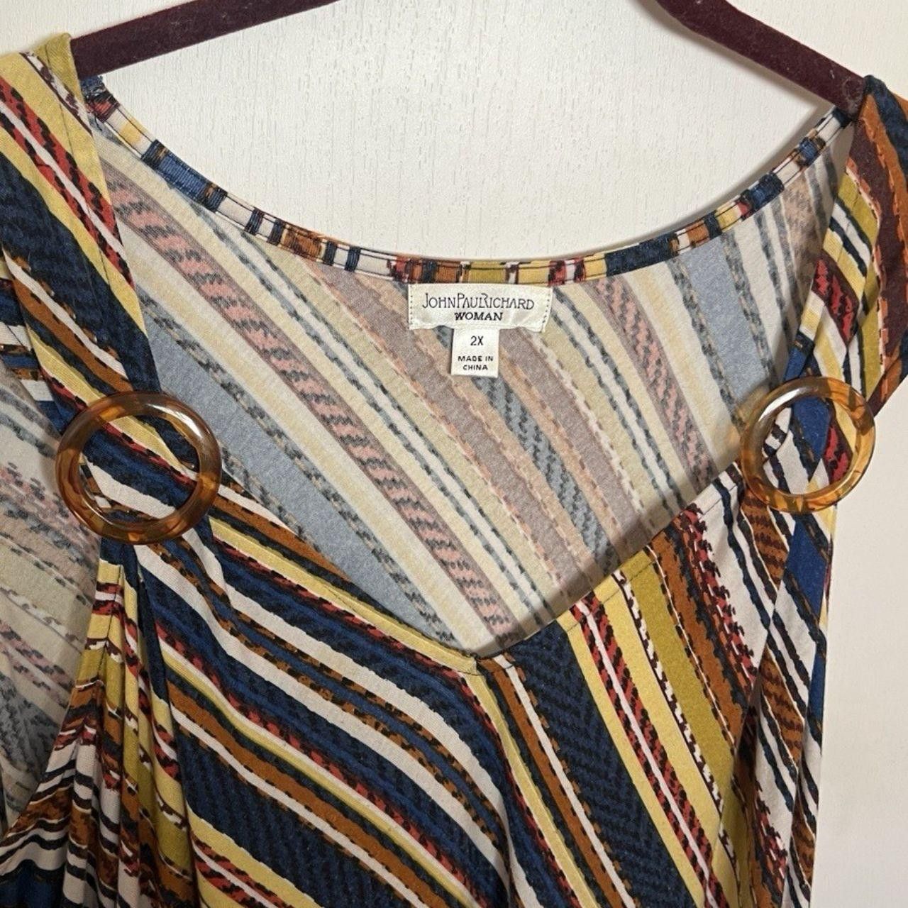 Other Striped Maxi Dress Spring/Summer Beach Dress in Plus Size 2X Size XXL / US 16-18 / IT 52-54 - 2 Thumbnail