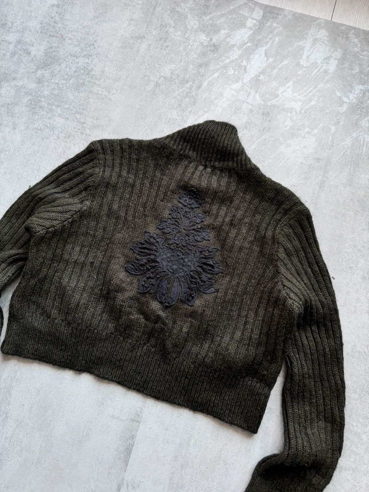 Japanese Brand Indian Rose Cardigan Mohair/wool/acrylic Cropped Sweater Size M / US 6-8 / IT 42-44 - 9 Thumbnail