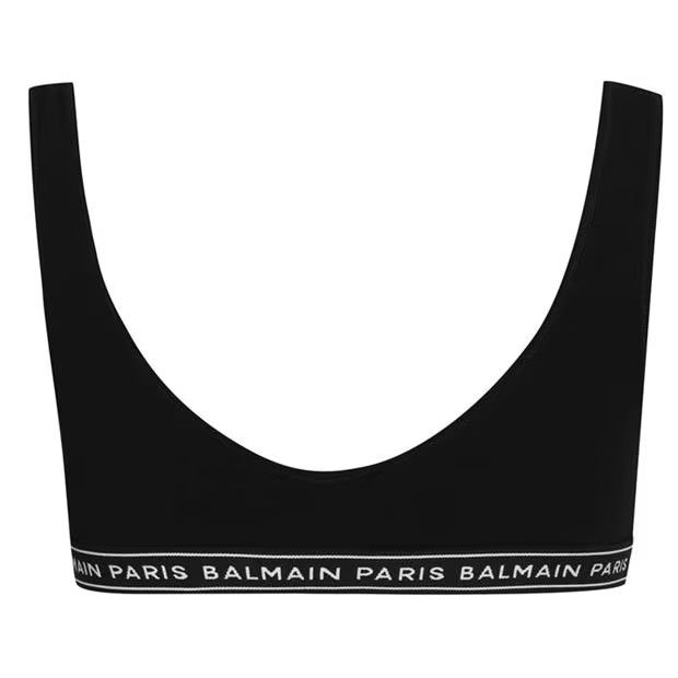 Balmain o1g2r1mq1024 Size: M / U Tape Bra in Black & White Size ONE SIZE - 2 Thumbnail