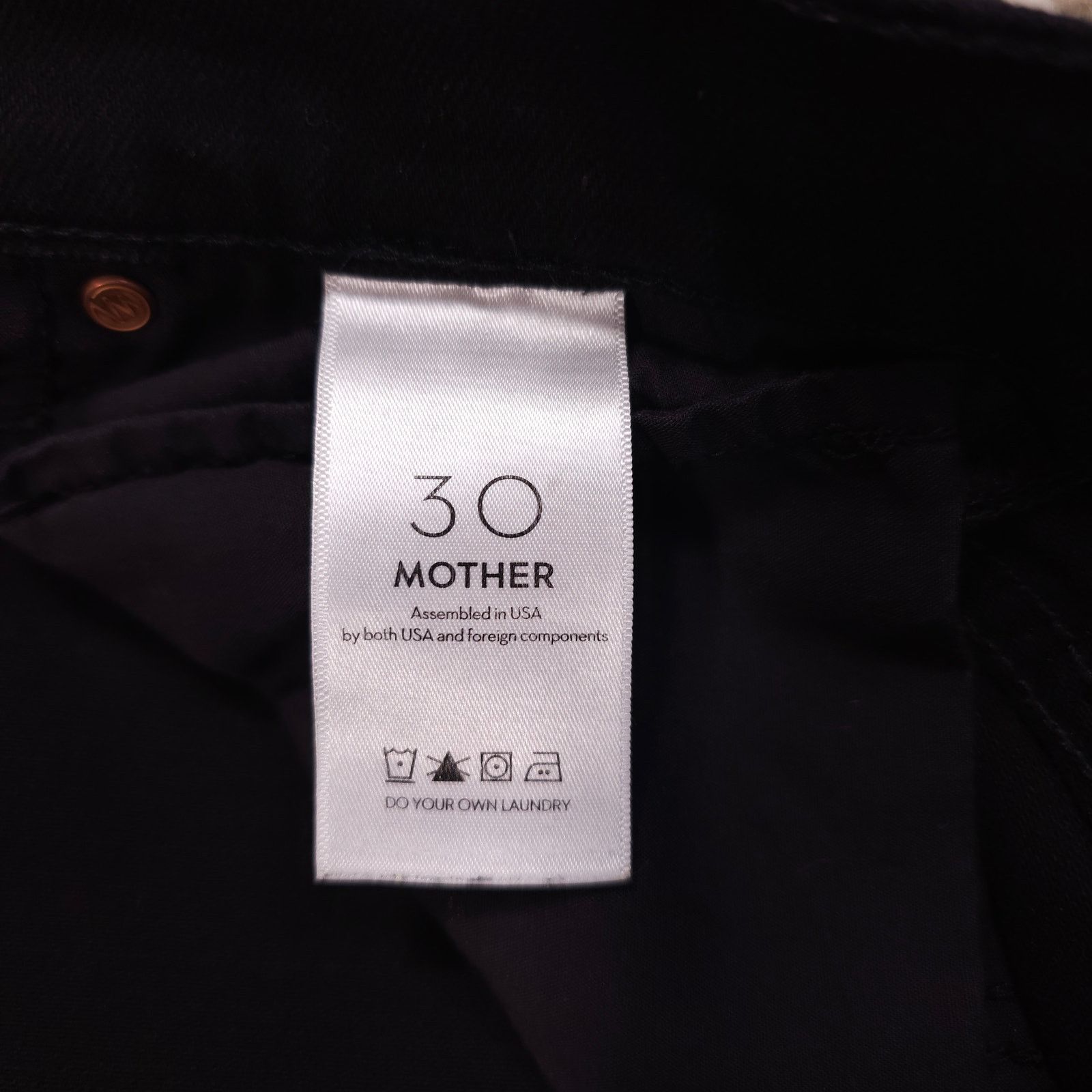 MOTHER Mother The Rascal Ankle Jeans Fray Black Sz 30 Size 30" / US 8 / IT 44 - 6 Thumbnail