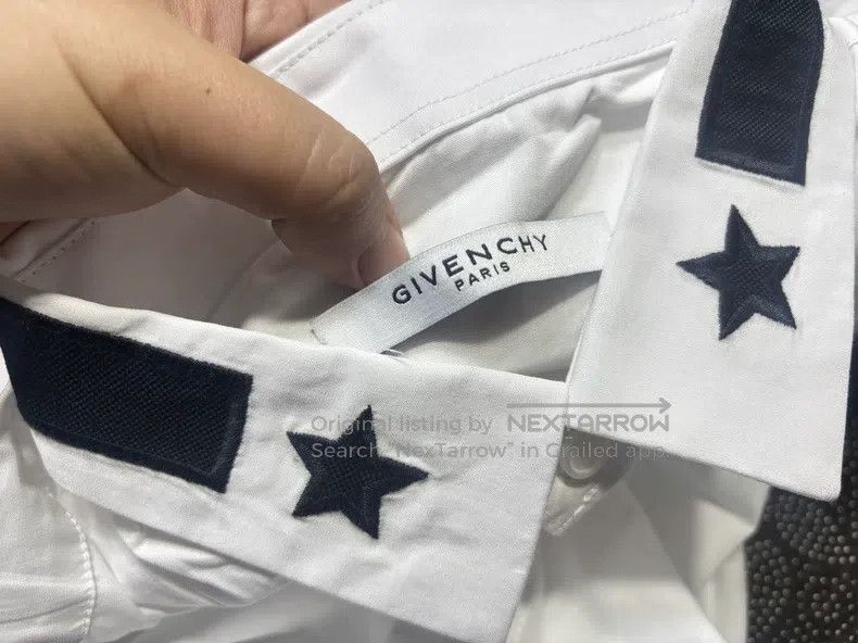 Givenchy Givenchy size 41 White Star Hidden Front Placket Long Slee Size US M / EU 48-50 / 2 - 7 Thumbnail