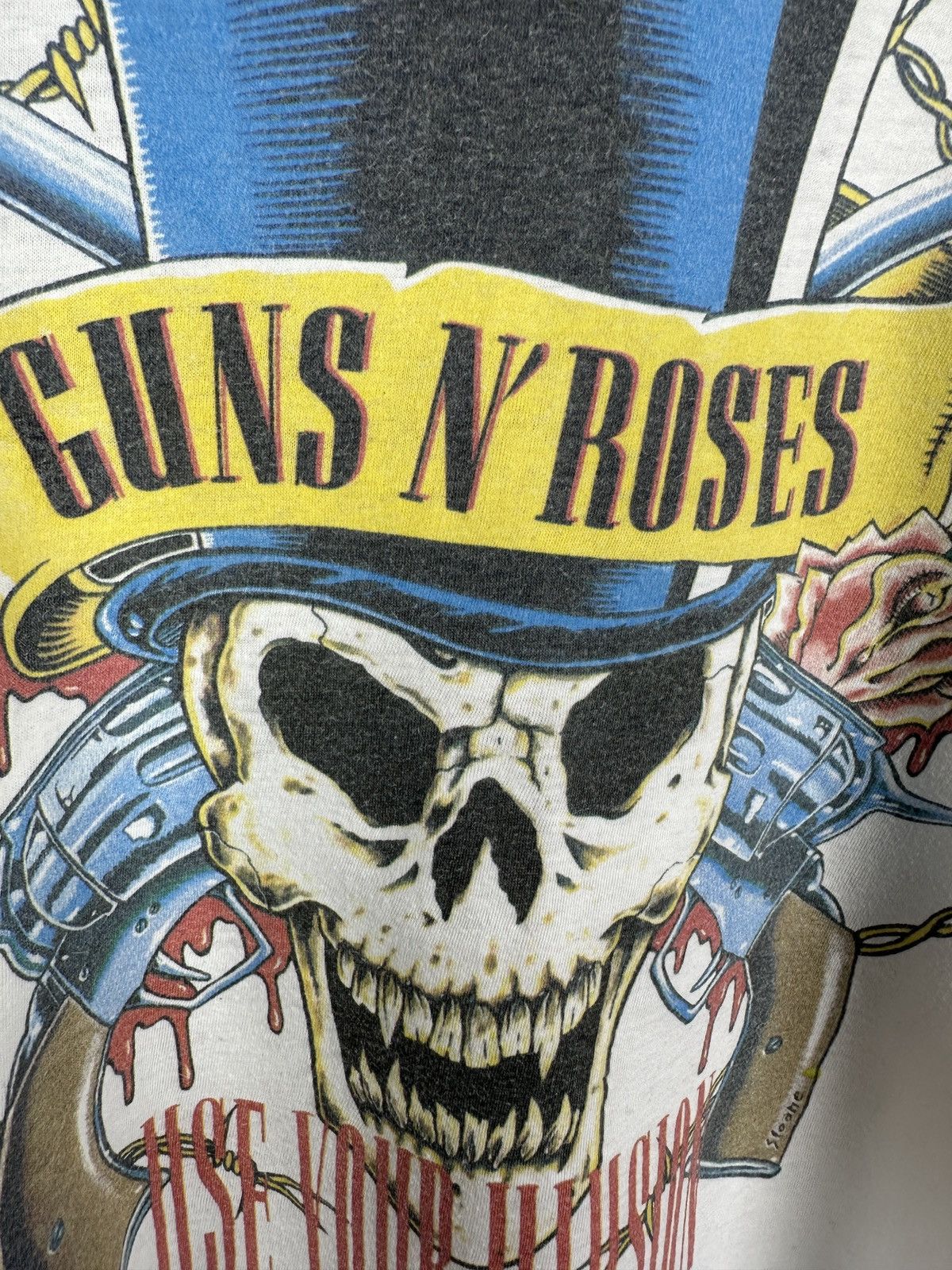 Band Tees 90s Vintage Guns & Roses Graphic Rock TShirt Single Stitch Size US L / EU 52-54 / 3 - 4 Thumbnail