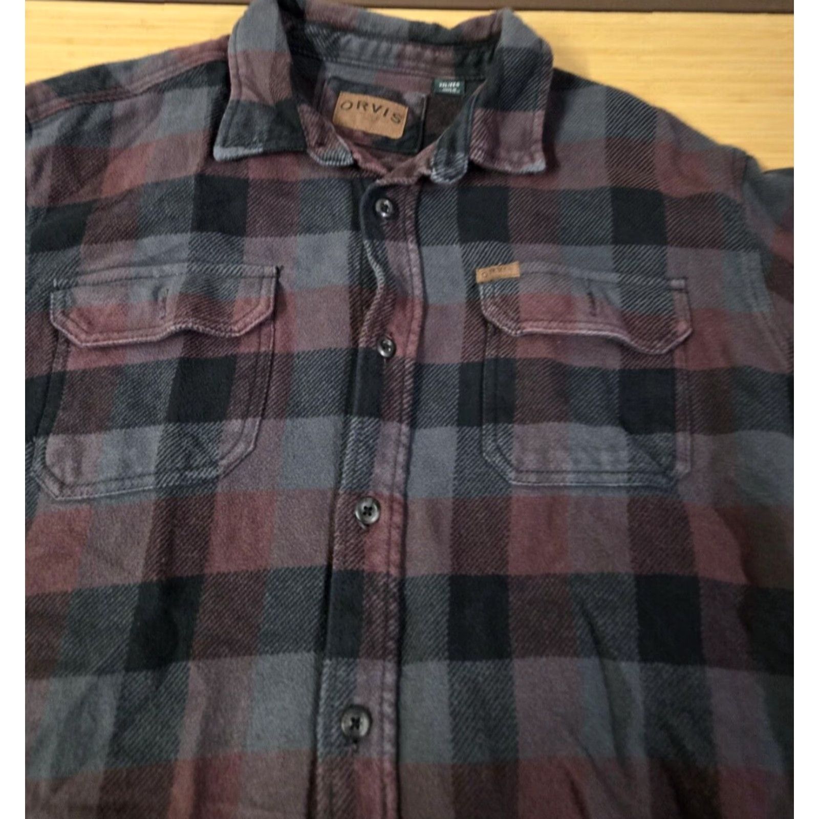 Orvis Orvis Mens Thick Heavy Flannel Button-Down Shirt 2XL Plaid Multicolor Button-Up Long Sleeve Mens Size US XXL / EU 58 / 5 - 4 Thumbnail