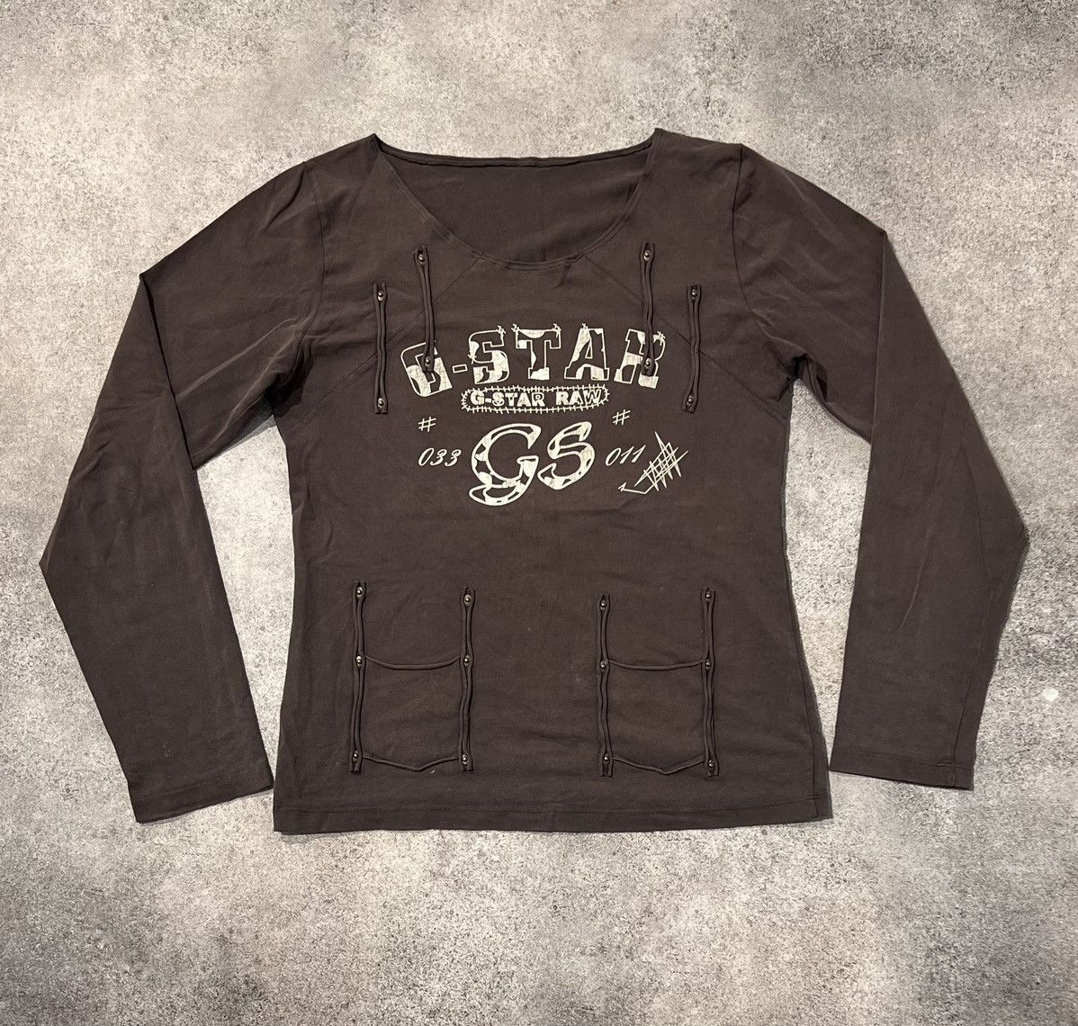 G-Star × Vintage G Star washed punk long sleeve Size US S / EU 44-46 / 1 - 1 Thumbnail