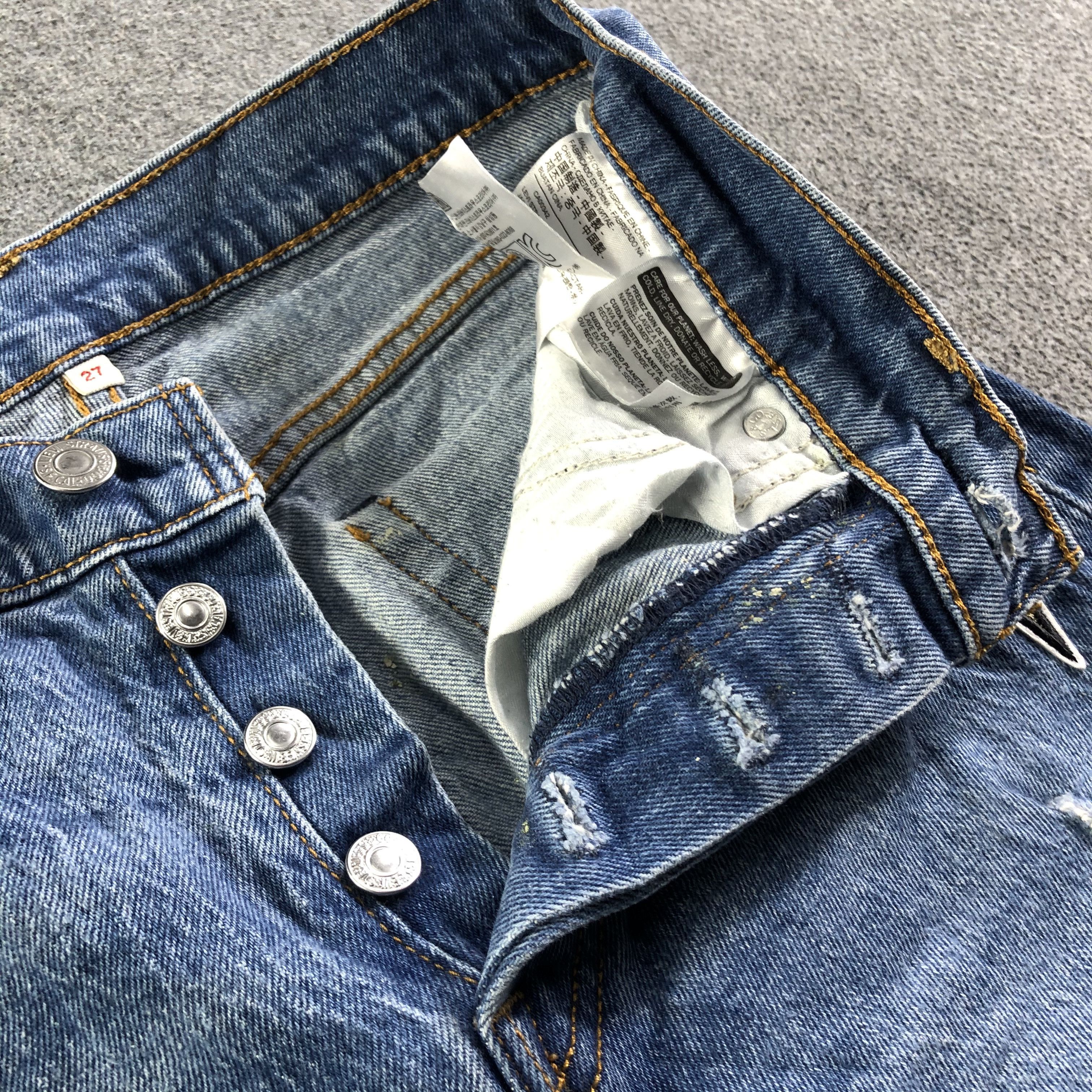 Levi's Vintage Blue Wash Levis Jeans-J4089 Size US 27 - 8 Thumbnail