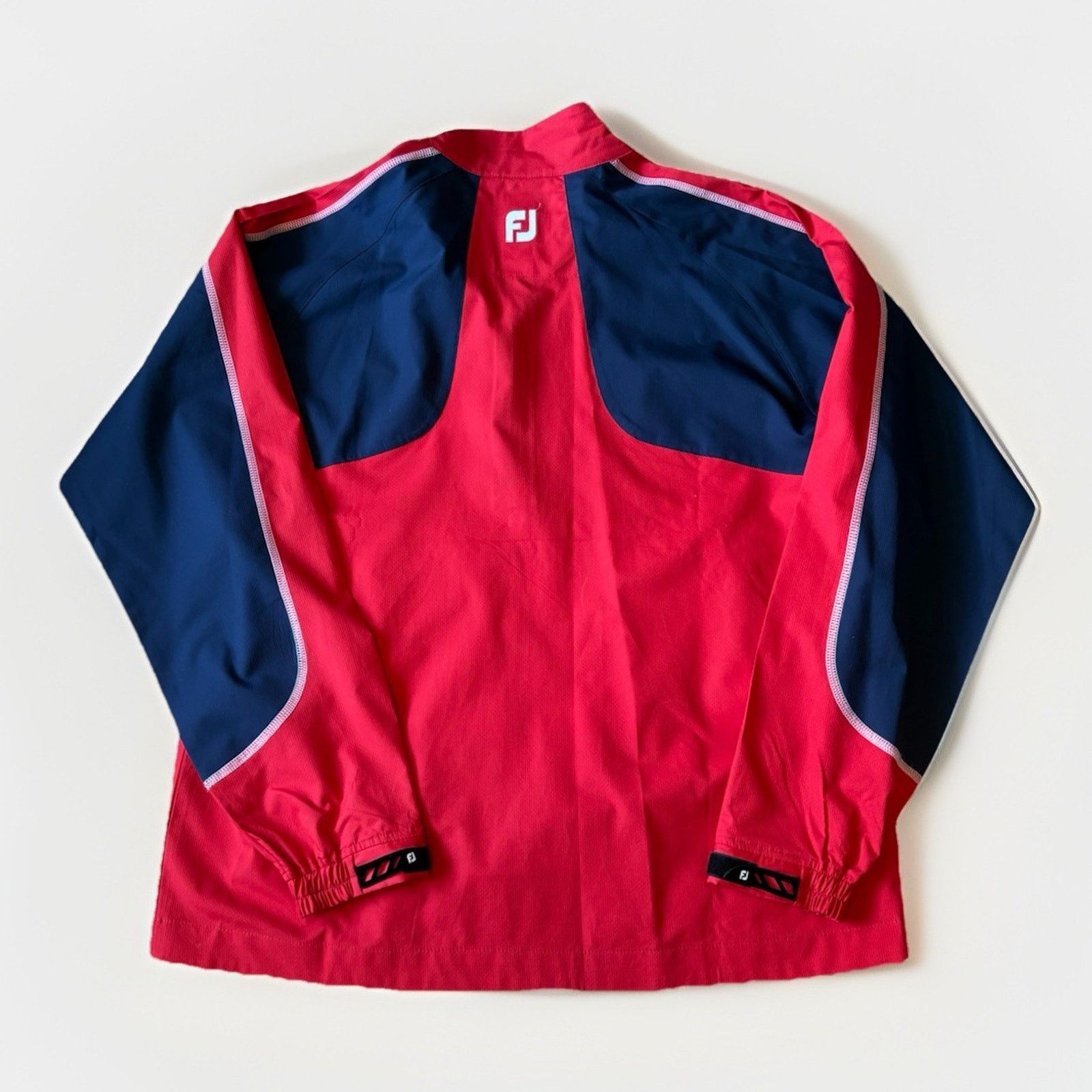 Footjoy FootJoy Pullover Jacket Mens L Red Navy Half Zip Windbreaker Size US L / EU 52-54 / 3 - 2 Thumbnail