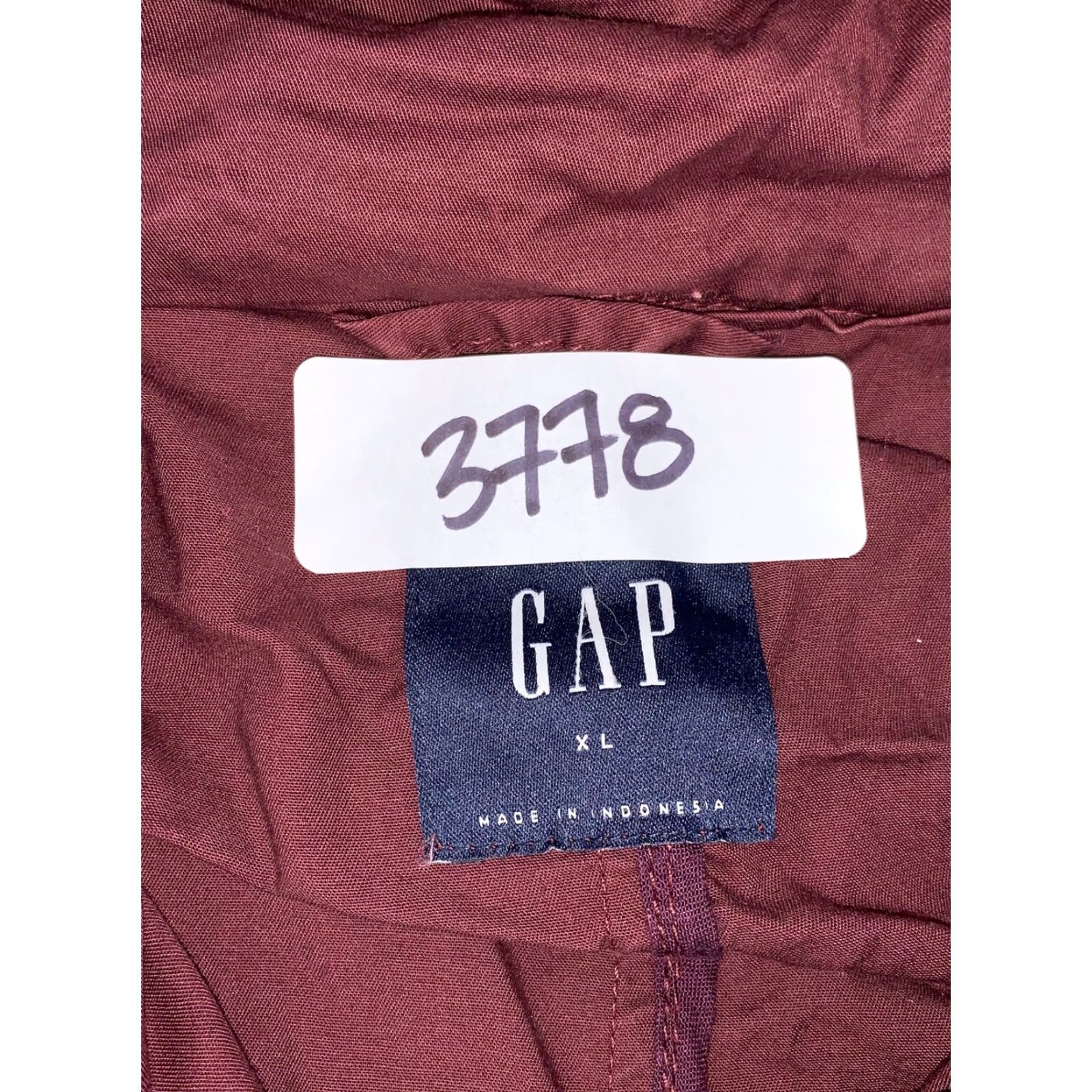 Gap Womens Gap Full Zip Jacket XL Maroon Hooded Outdoor Casual #3778 Size XL / US 12-14 / IT 48-50 - 3 Thumbnail