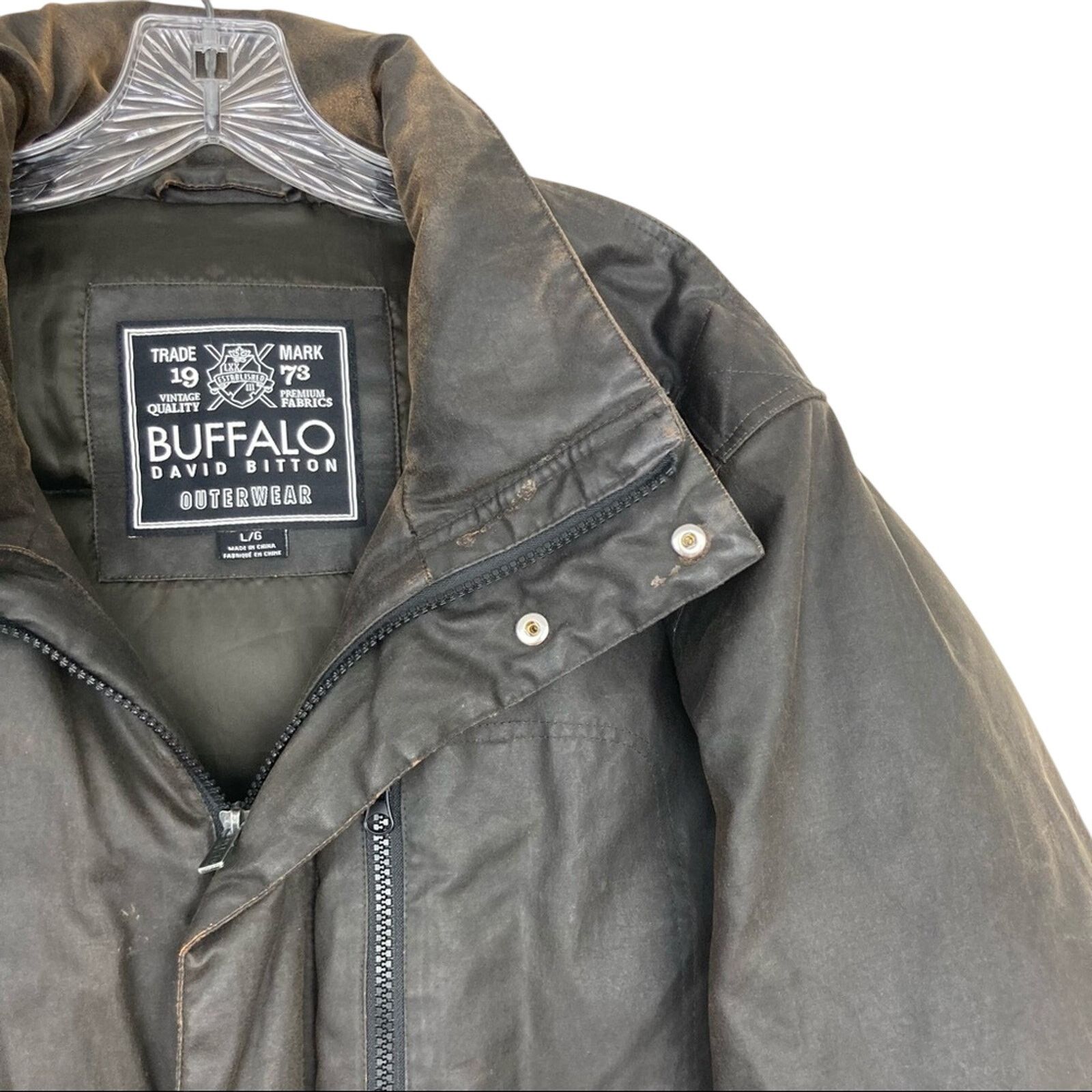 Buffalo David Bitton Buffalo David Bitton Brown Distressed Jacket Sz L Size US L / EU 52-54 / 3 - 2 Thumbnail