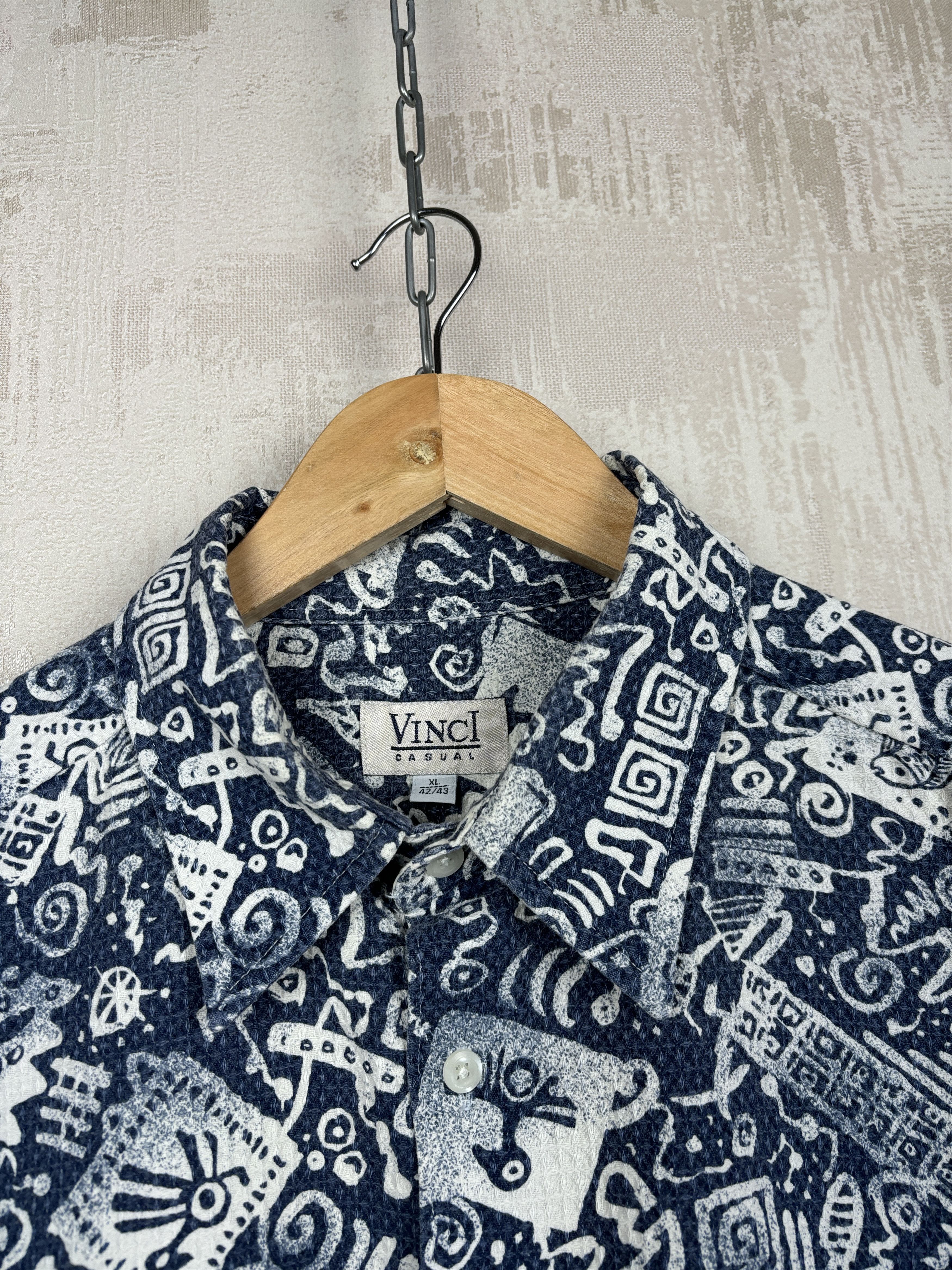 Vintage 90's Vinci Casual Abstract Navajo Style Long Sleeve Shirt Size US XL / EU 56 / 4 - 6 Thumbnail