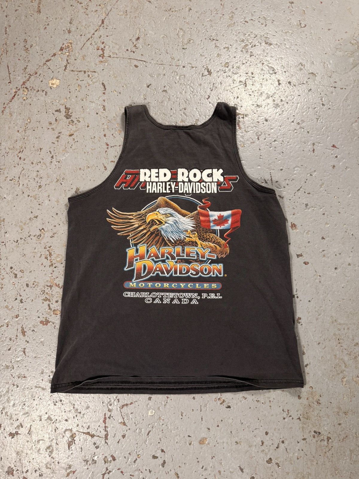 Harley Davidson Vintage Distressed Sun Faded Harley Davidson Dragon Tank Top Size US L / EU 52-54 / 3 - 10 Thumbnail