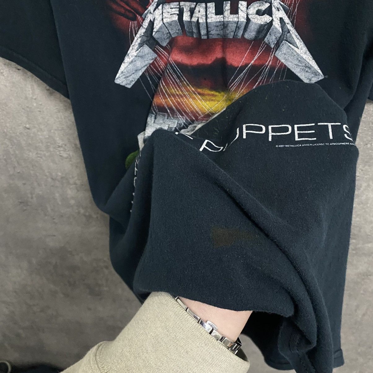 Metallica Metallica Vintage 2007 Rock Band T-Shirt Faded Tee Size US L / EU 52-54 / 3 - 7 Thumbnail