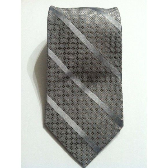 Calvin Klein CALVIN KLEIN MENS NEW GRAY 100%SILK TIE WIDTH: 3 7/8" Size ONE SIZE - 1 Thumbnail