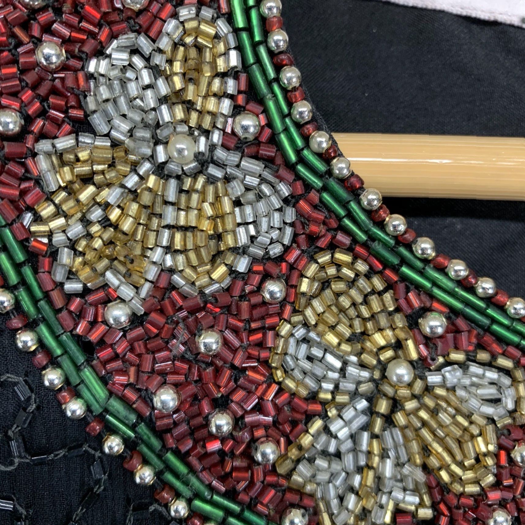 Vintage VINTAGE Laurence Kazar Women's Blouse Short Sleeve Silk Black Beaded Sequin 80s 90s Formal Party Size M / US 6-8 / IT 42-44 - 7 Thumbnail