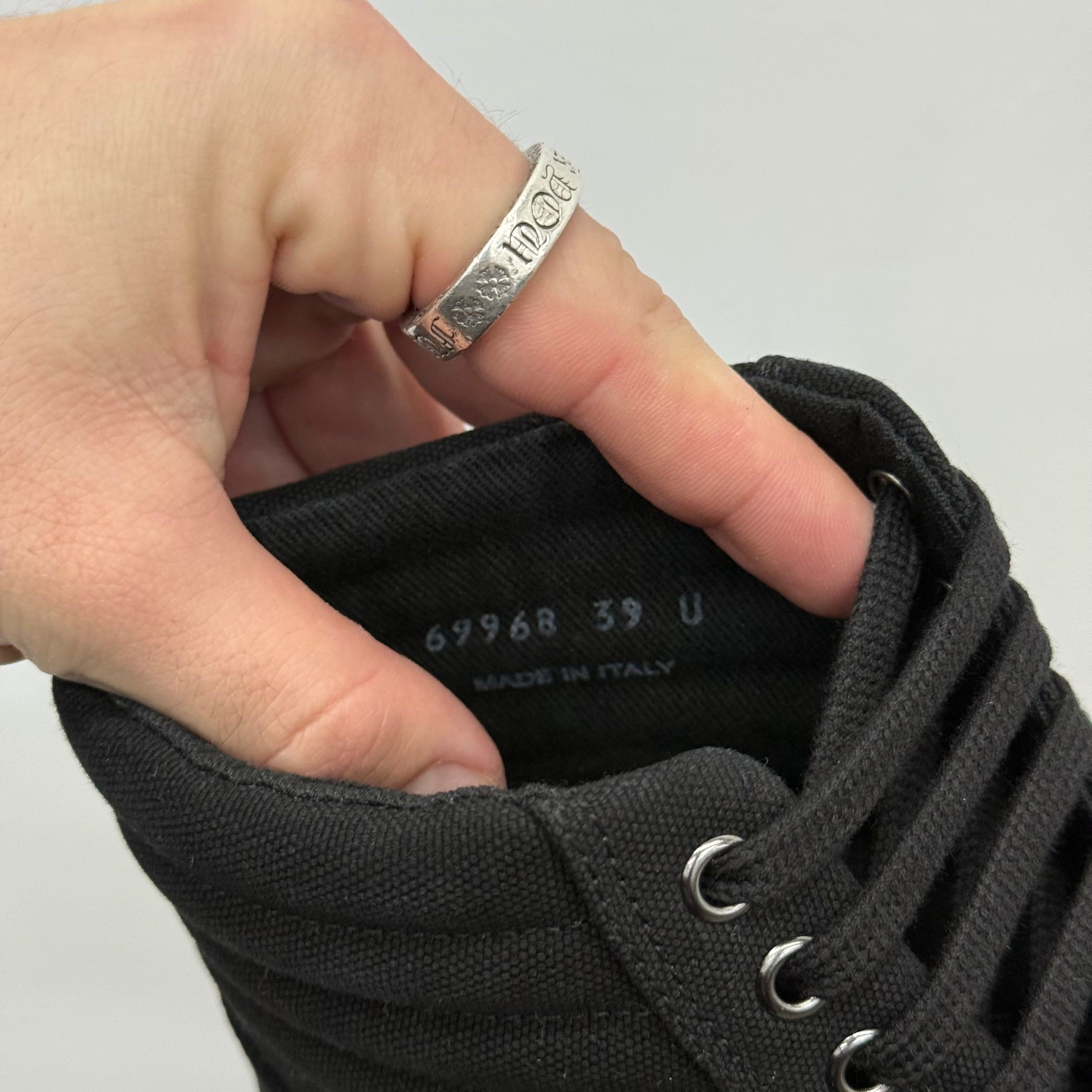Rick Owens Vans High Triple Black - Size 39 (US 6)