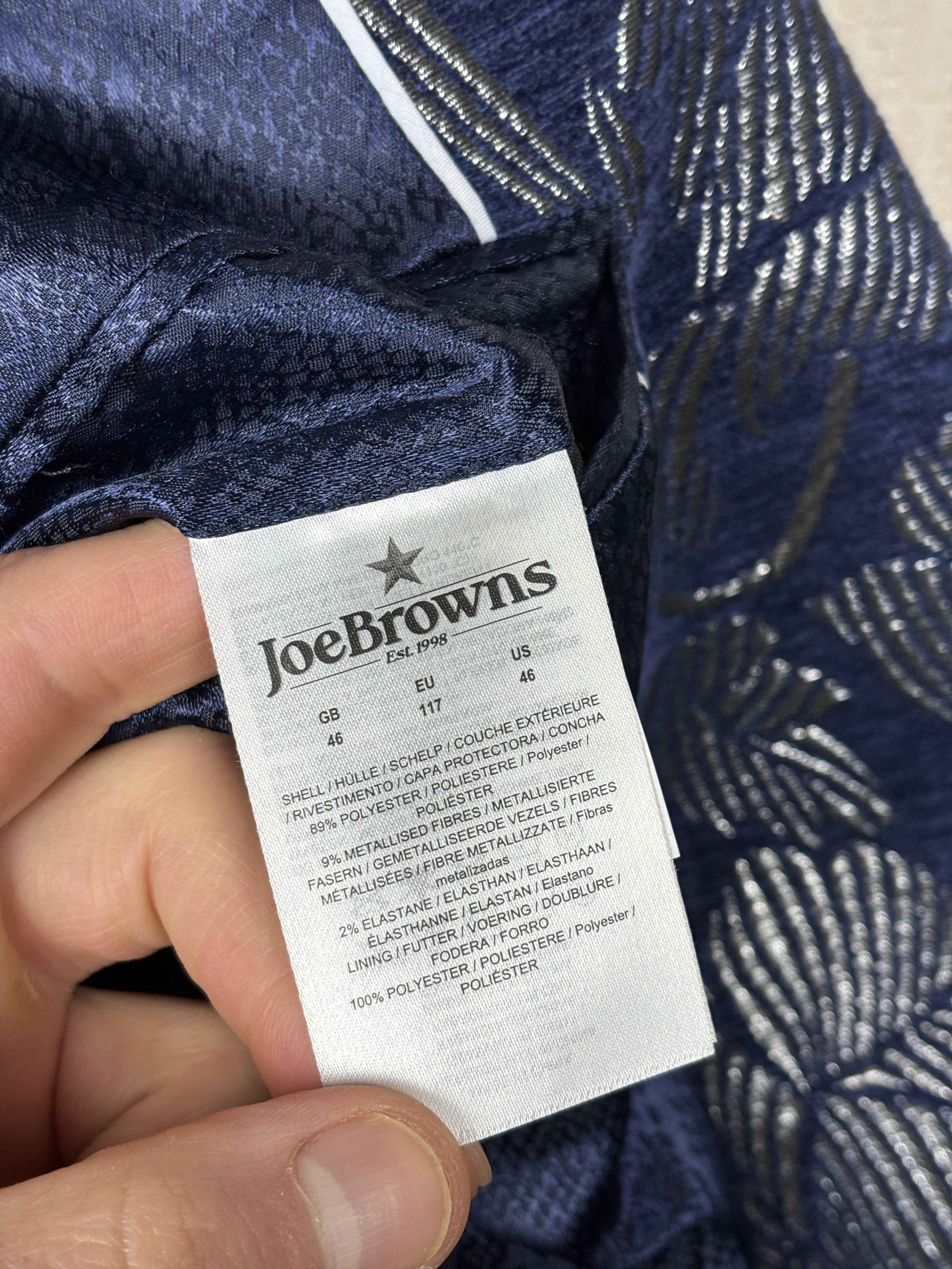 Joe Browns Joe Browns Silver Jacquard Blazer Size UK/US 46, EU 56 Size 46R - 13 Thumbnail
