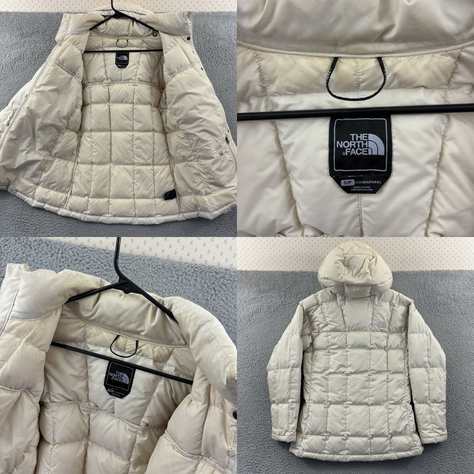 The North Face The North Face Puffer Jacket Womens Small Cream 600 Down Insulated Outerwear Zip Size S / US 4 / IT 40 - 8 Thumbnail