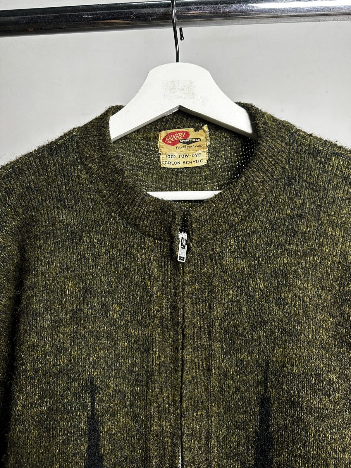 Vintage 60’s Rugby Sportware Knitwear Cardigan Size US M / EU 48-50 / 2 - 2 Thumbnail