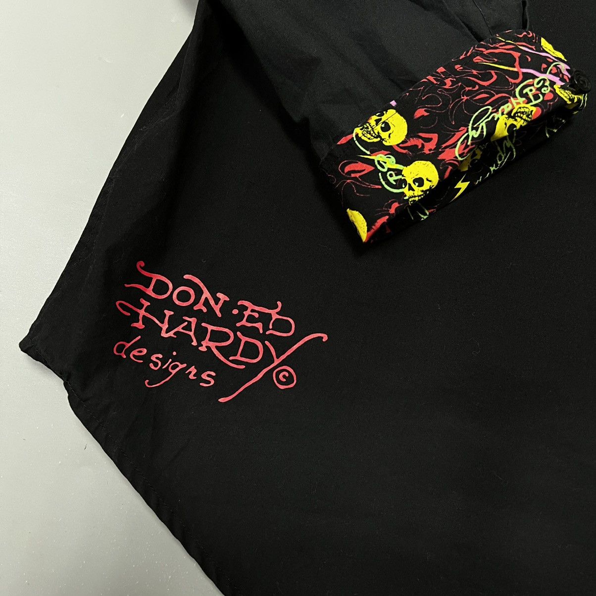 Christian Audigier × Ed Hardy × Vintage Vintage Ed Hardy shirt black big logo Size US XL / EU 56 / 4 - 14 Thumbnail