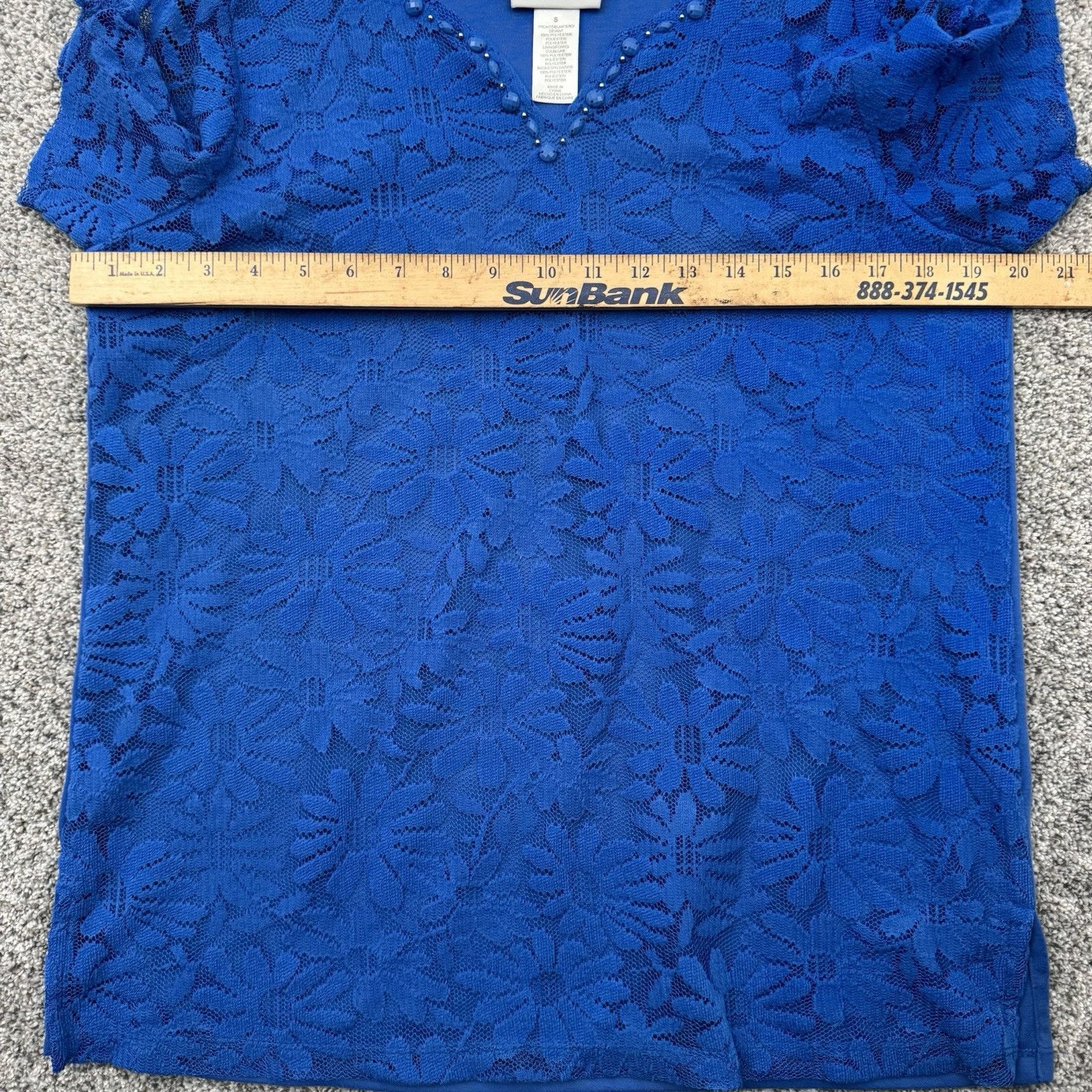 Other Boho Top Women Small Floral Lace Beaded Embellished Romantic Size S / US 4 / IT 40 - 4 Thumbnail