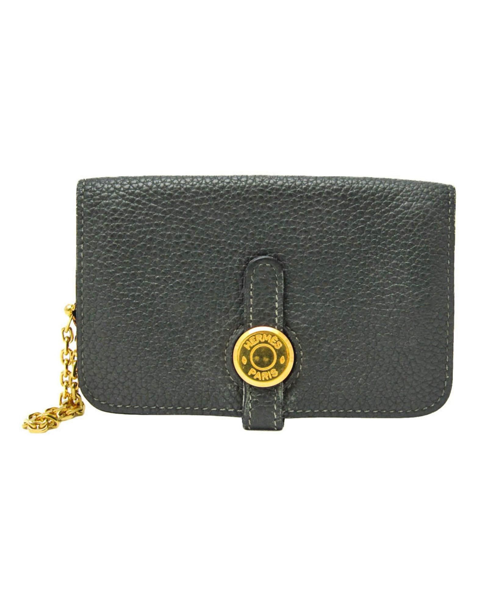 image of Hermes Green Leather Cardholder By A Luxury House, Women's