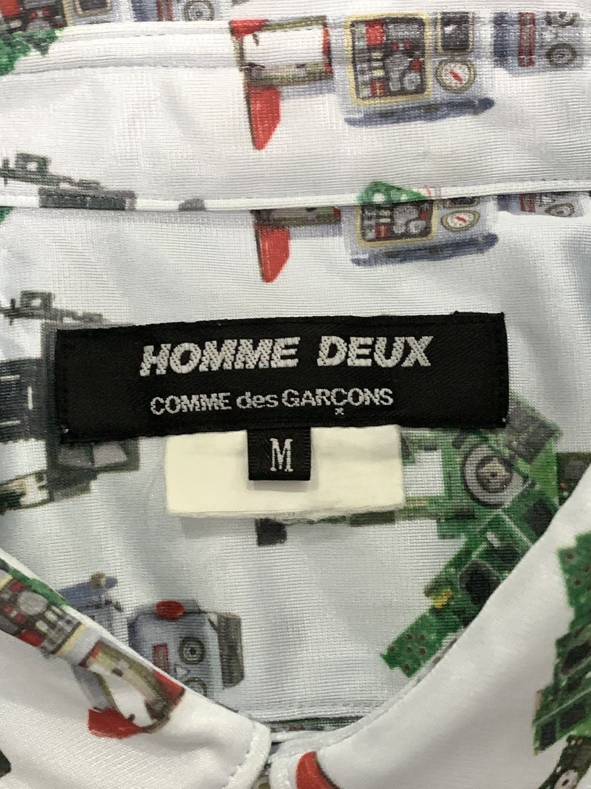 Comme des Garcons COMME des GARÇONS HOMME DEUX ROBOT AOP BUTTON-UP SHIRT Size US M / EU 48-50 / 2 - 2 Thumbnail