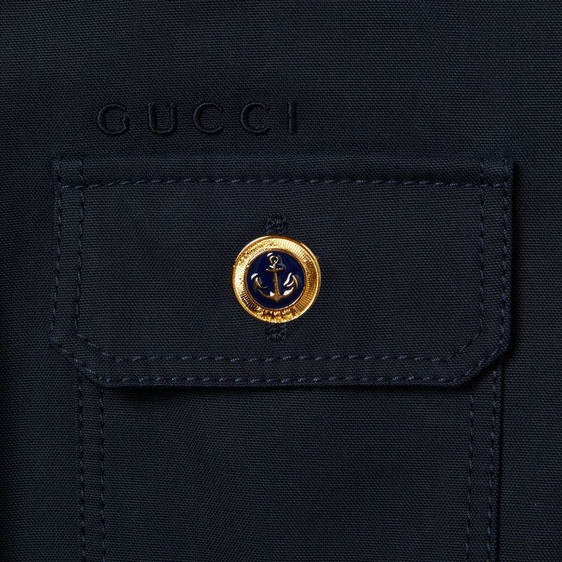 Gucci o1loc1c0226 823870 Cotton Canvas Jacket With Embroidery Size S / US 4 / IT 40 - 6 Thumbnail