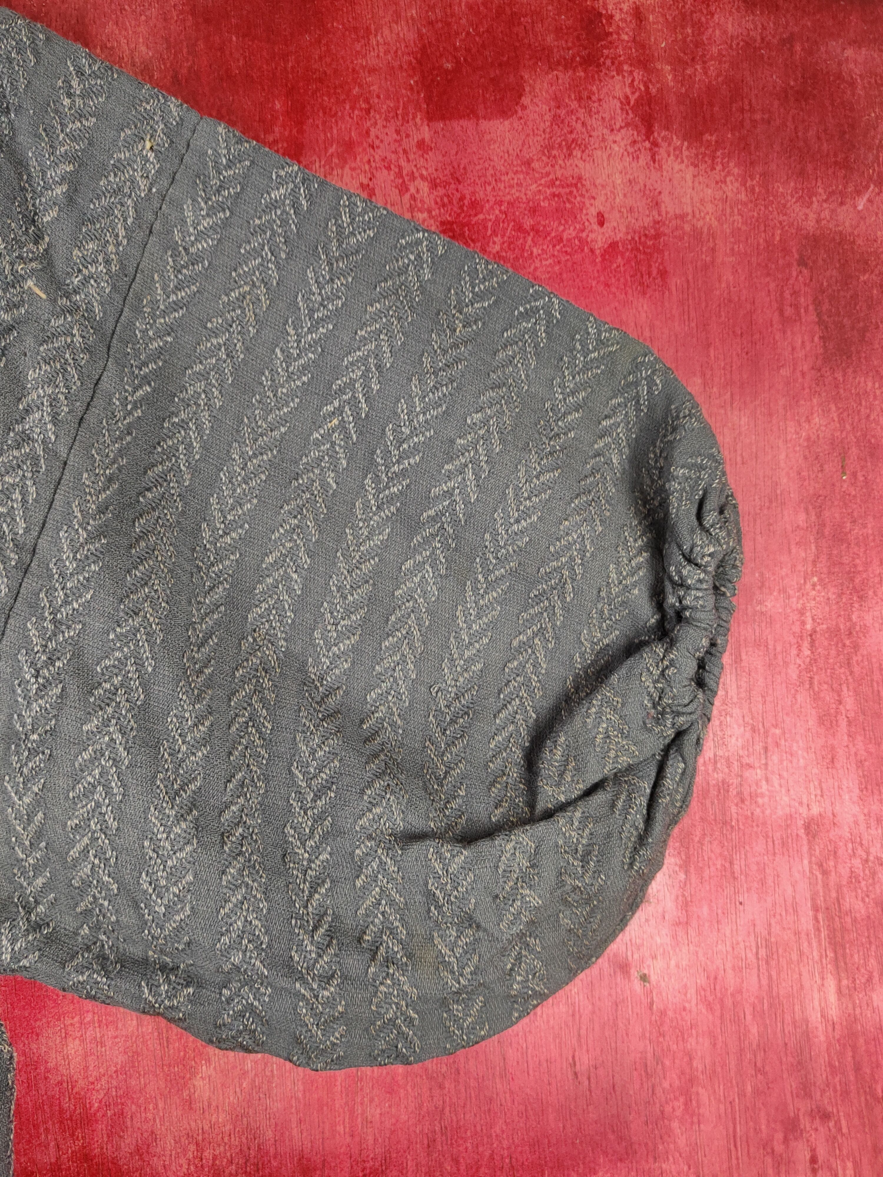 Komono Special Chiyotex vintage japan Dark Gray Kimono #S1364 Size US L / EU 52-54 / 3 - 10 Thumbnail