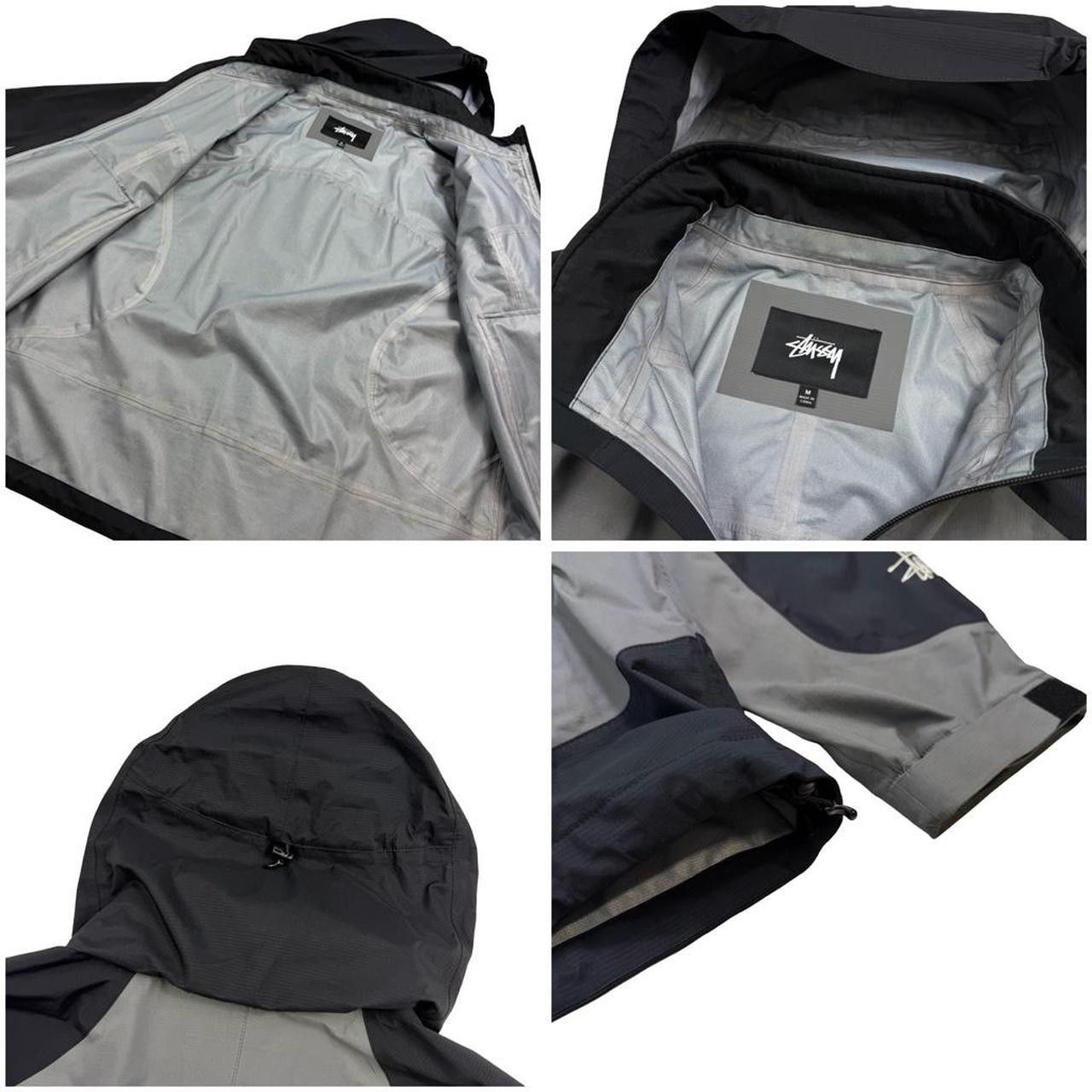 Stussy Stussy Taped Seam Shell Rain Jacket Black + Grey - Medium Size US M / EU 48-50 / 2 - 6 Thumbnail