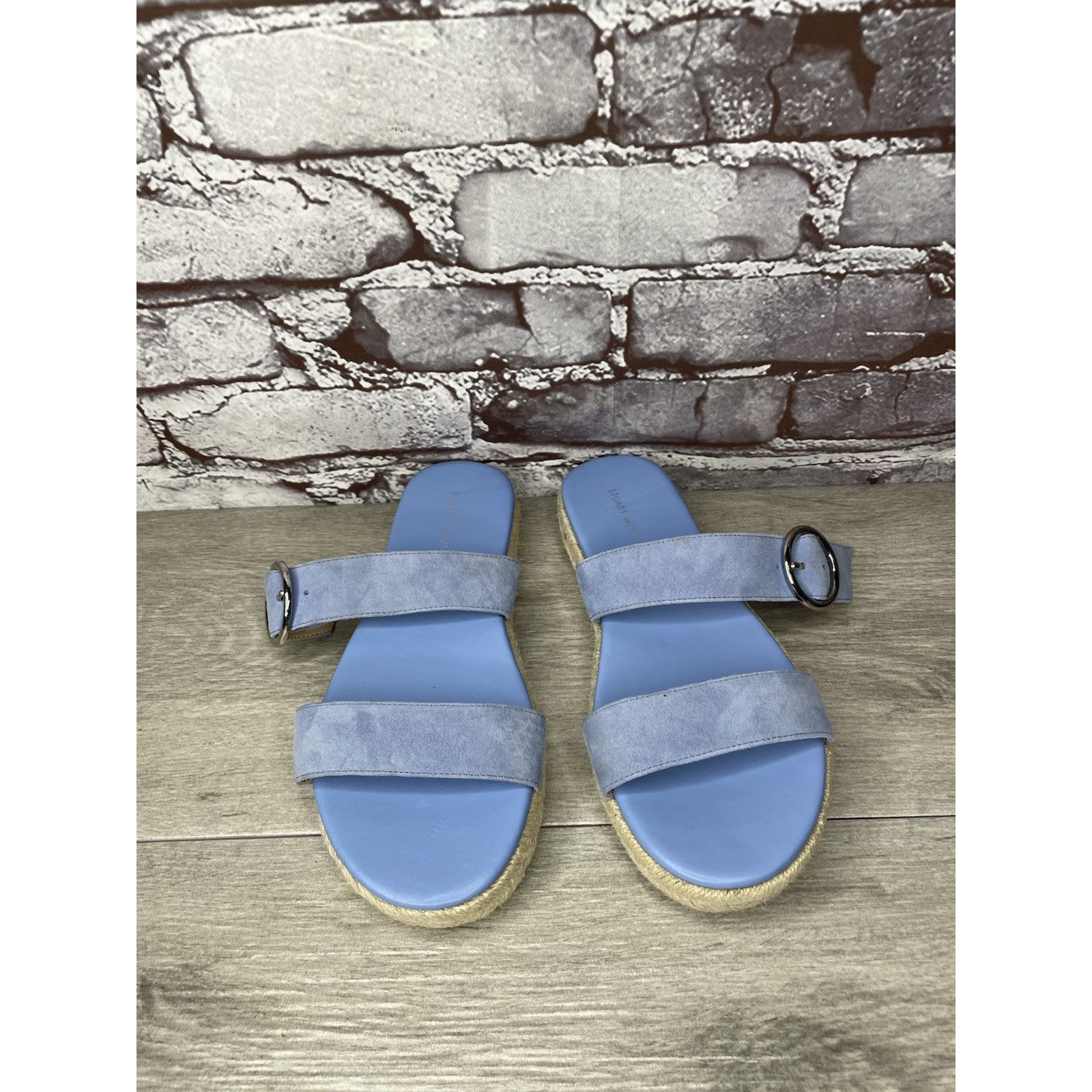 Stuart Weitzman Stuart Weitzman Periwinkle Blue Suede Leather Espadrille San Size US 6 / IT 36 - 1 Thumbnail