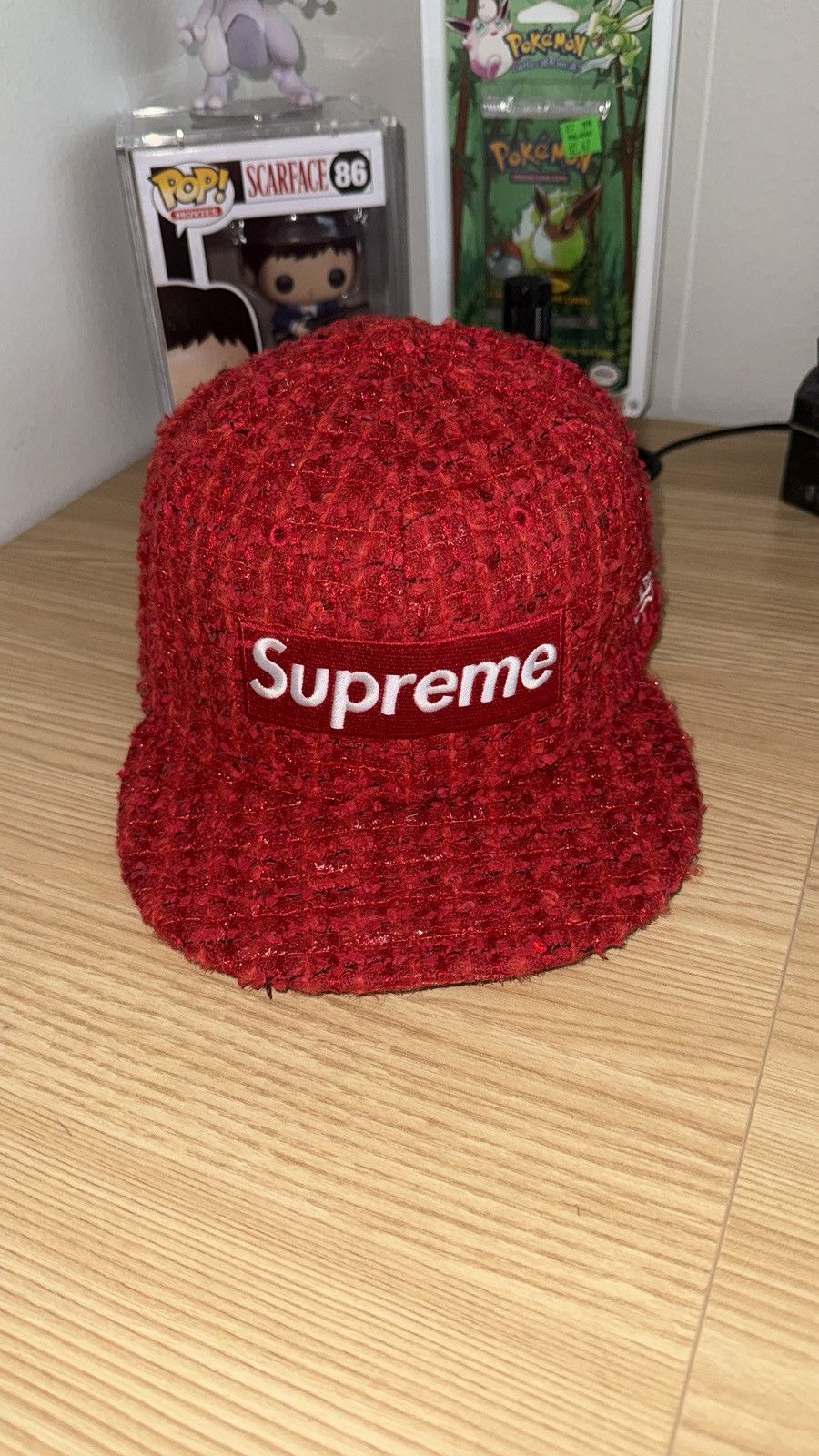 Supreme Supreme Boucle Box Logo Fitted Red Sz 7 1/2 100% Authentic Size ONE SIZE - 1 Thumbnail