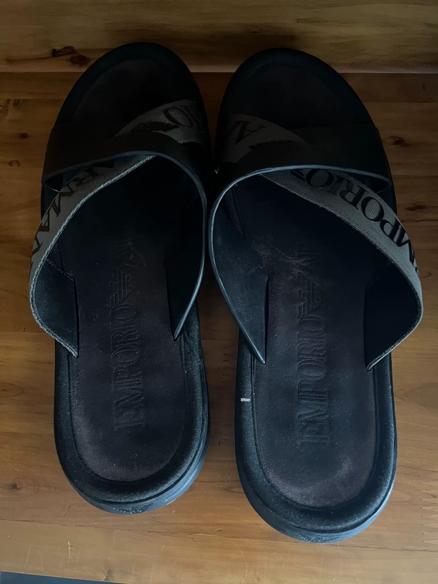 Emporio Armani Emporio Armani Leather Slippers Size 42 Size US 9 / EU 42 - 3 Thumbnail